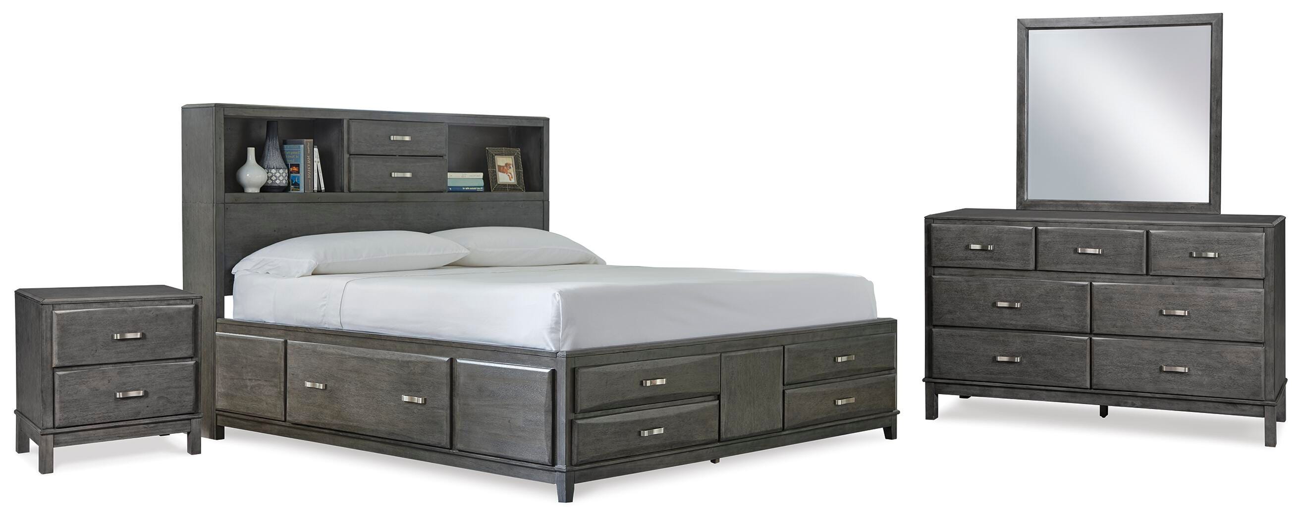 Caitbrook Queen Storage Bed, Dresser, Mirror and Nightstand - image 1