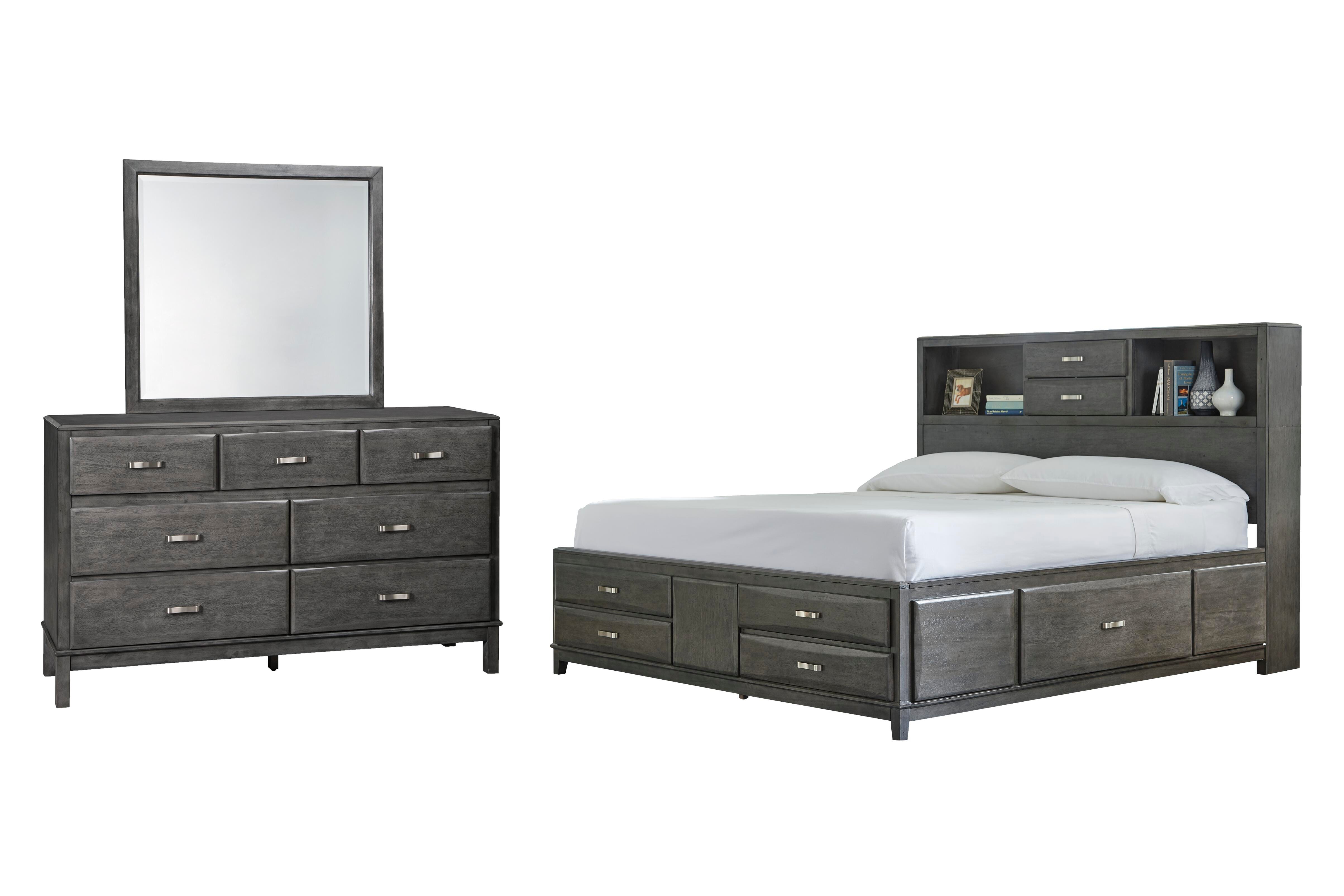Caitbrook Queen Storage Bed, Dresser and Mirror - image 1