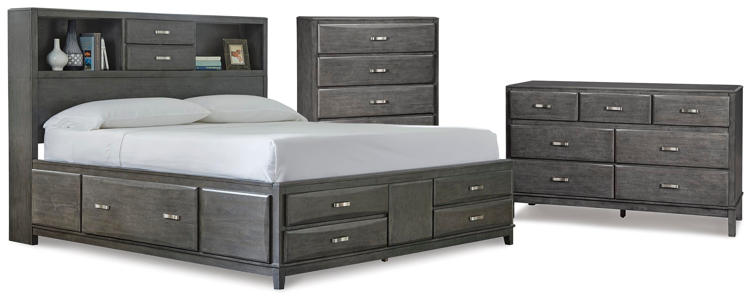 Cama Queen, Cómoda y Chiffonier Caitbrook - image 1