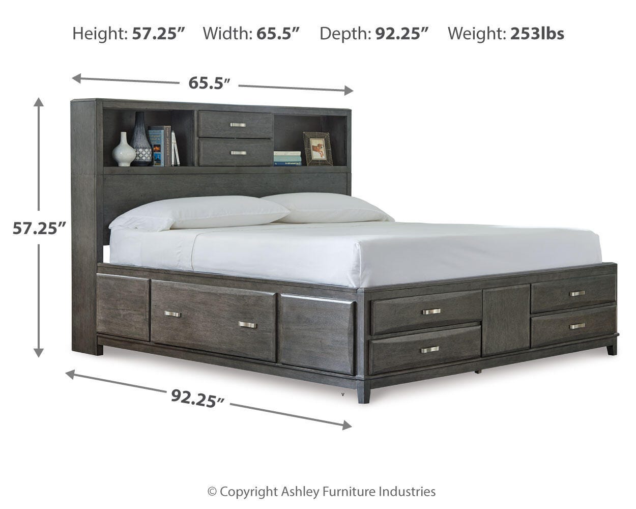 Cama Queen, Cómoda y Chiffonier Caitbrook - image 7