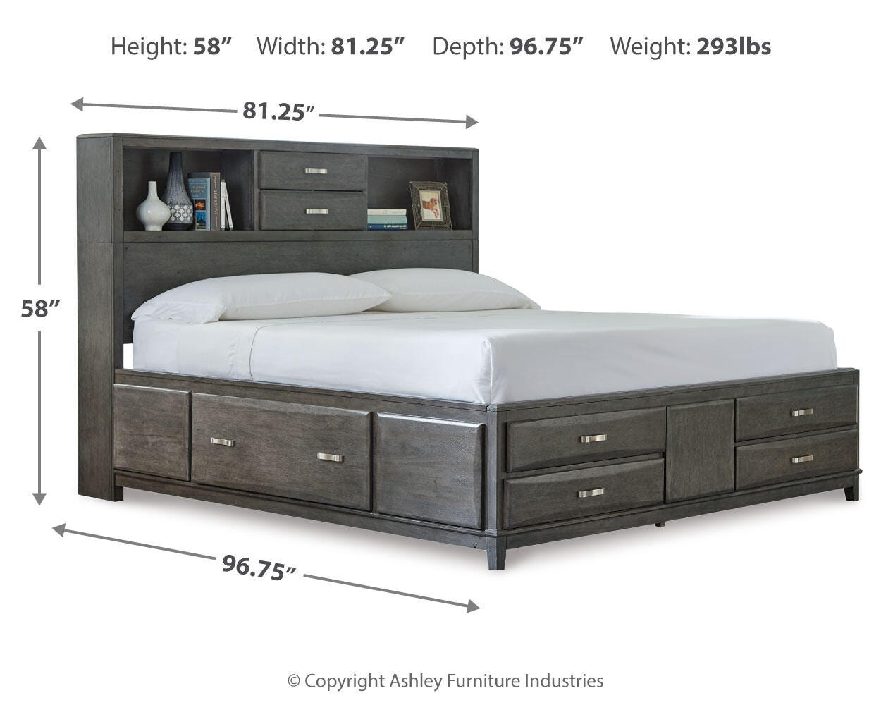 Caitbrook California King Storage Bed, Dresser, Mirror and Chest - image 7