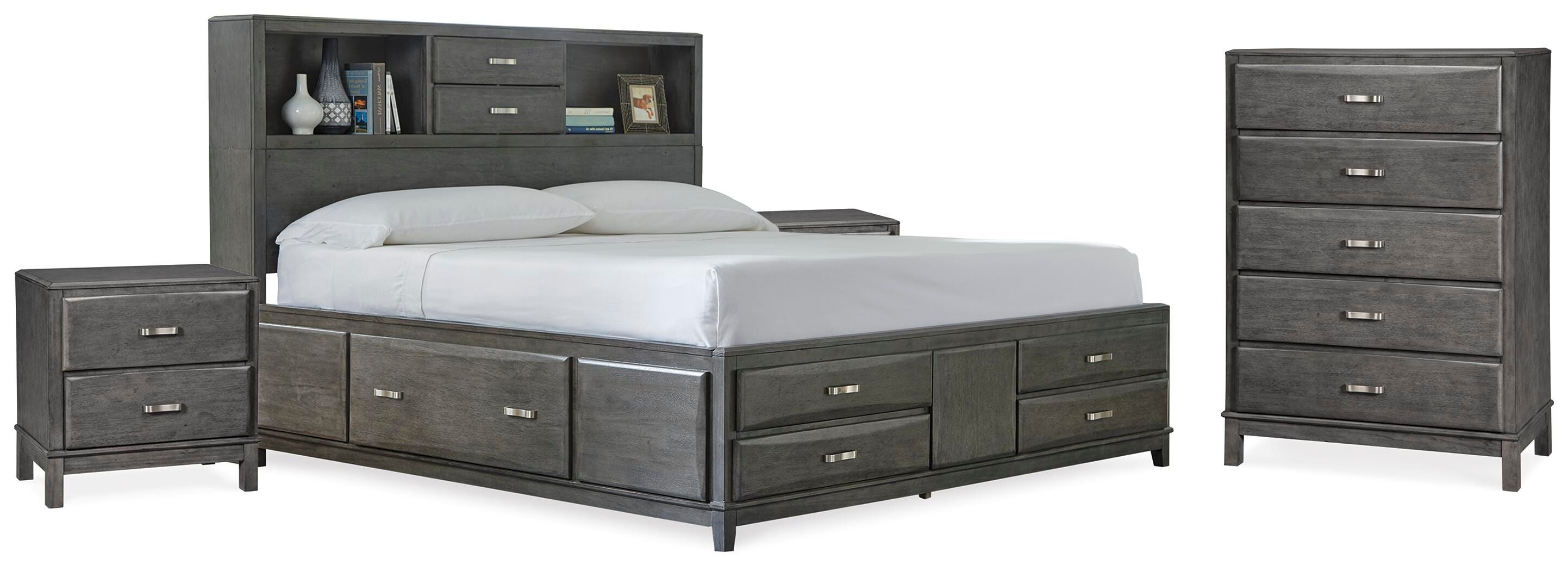 Caitbrook King Storage Bed, Chest and 2 Nightstands - image 1