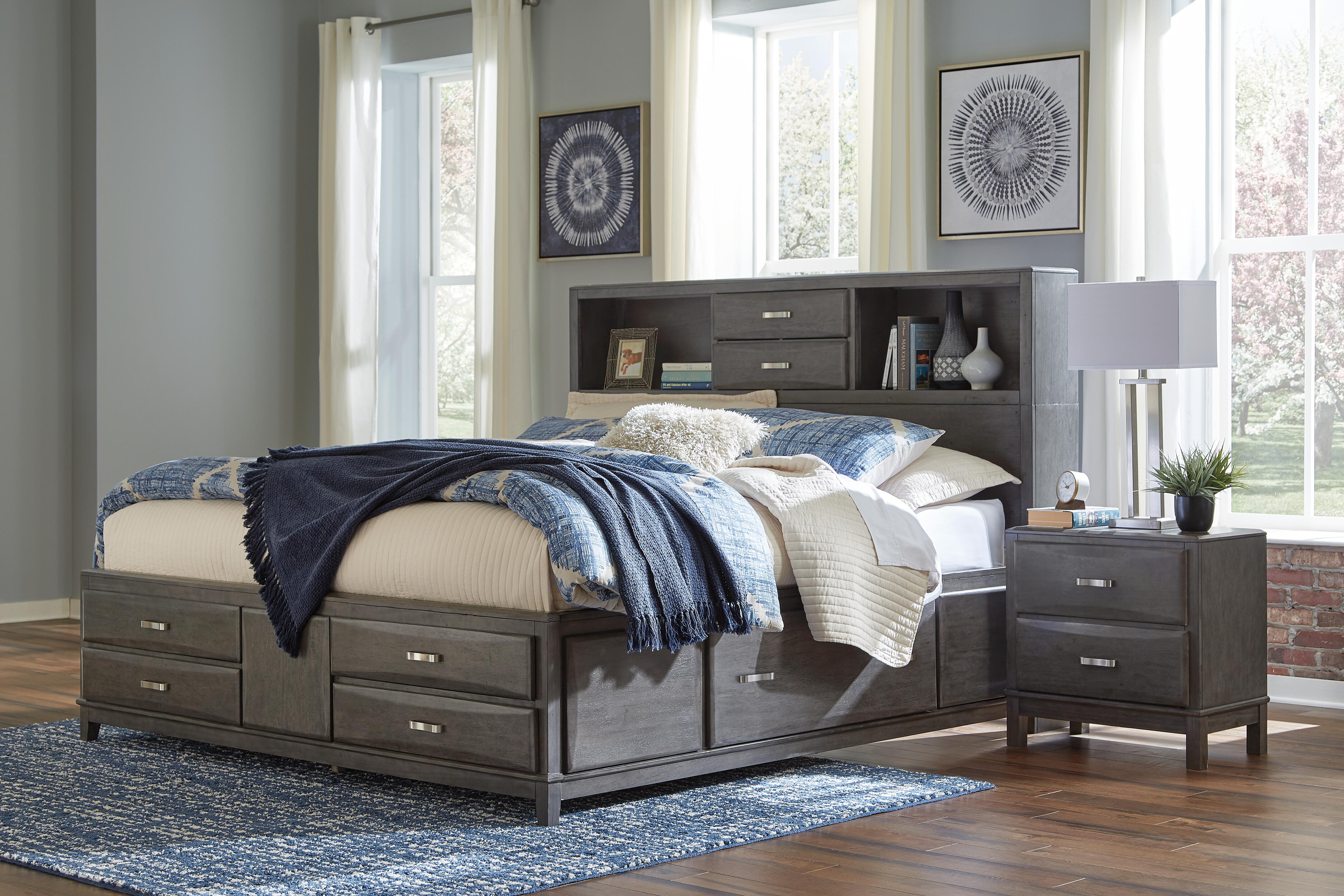 Cama de almacenamiento Queen Caitbrook con 8 cajones - image 10