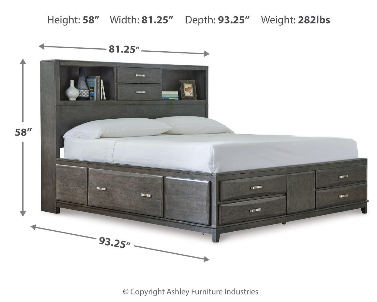 Caitbrook King Storage Bed, Chest and 2 Nightstands - image 6