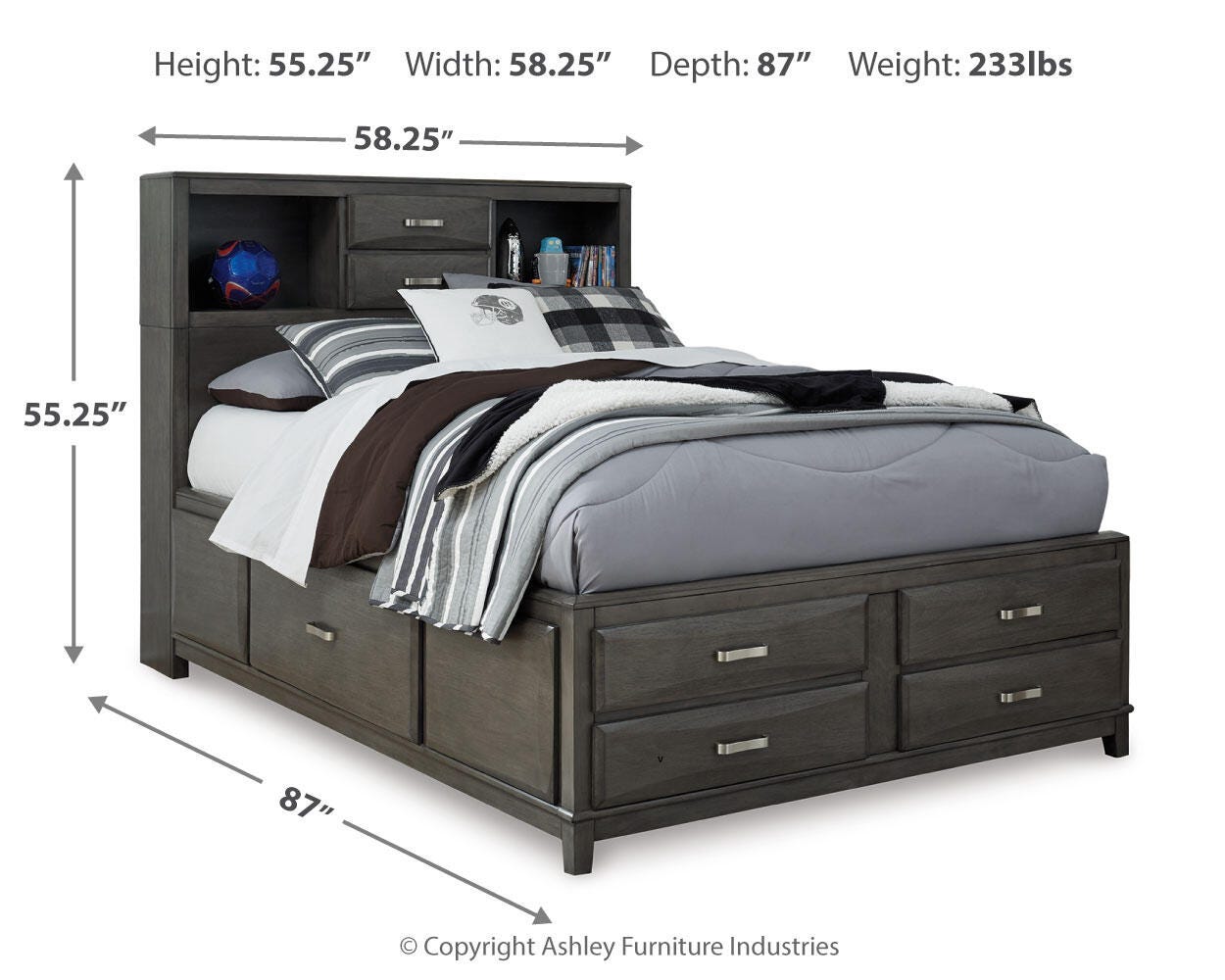 Caitbrook Full Storage Bed with 7 Drawers - image 4
