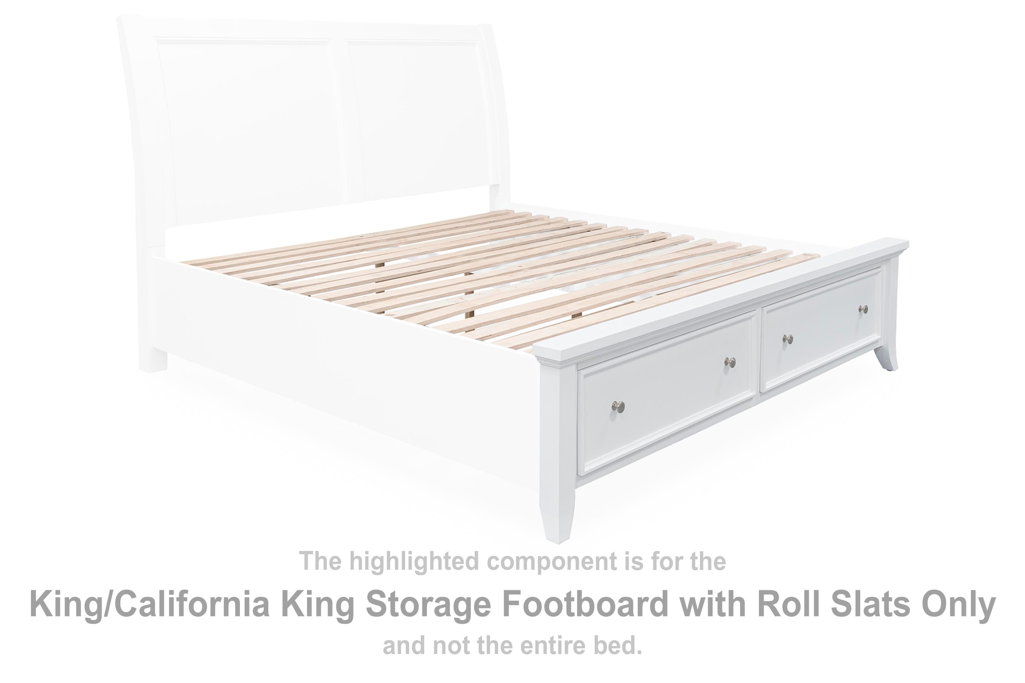Trulani King/California King Storage Footboard with Roll Slats, , large
