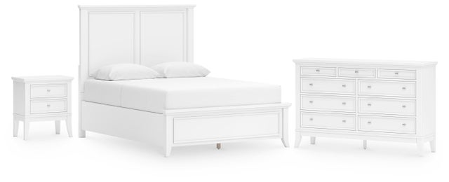 Trulani Queen Panel Bed with Dresser and Nightstand