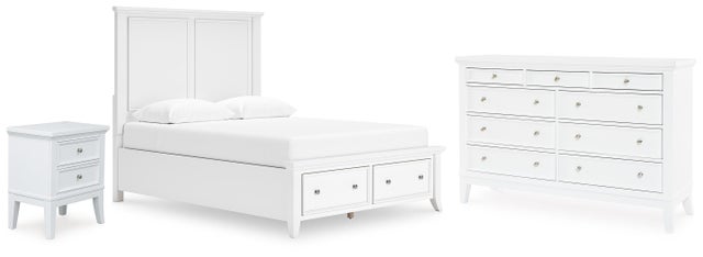 Trulani Queen Panel Storage Bed with Dresser and Nightstand