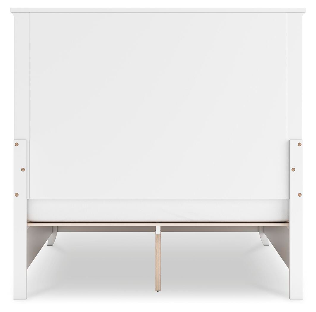 Trulani Queen Panel Bed, White, large