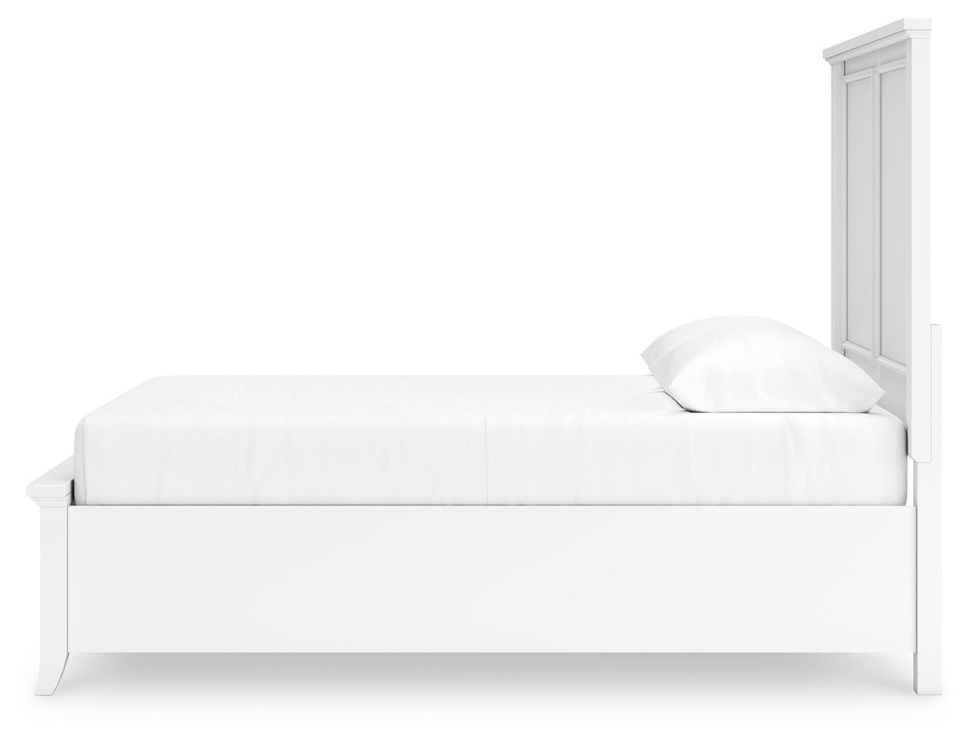 Trulani Queen Panel Bed, White, large