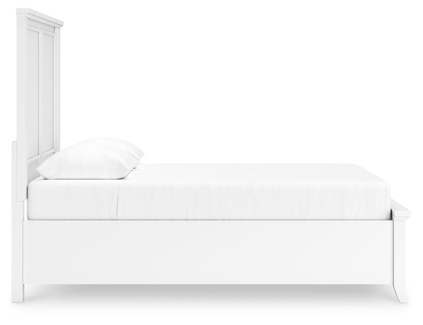 Trulani Queen Panel Bed, White, large
