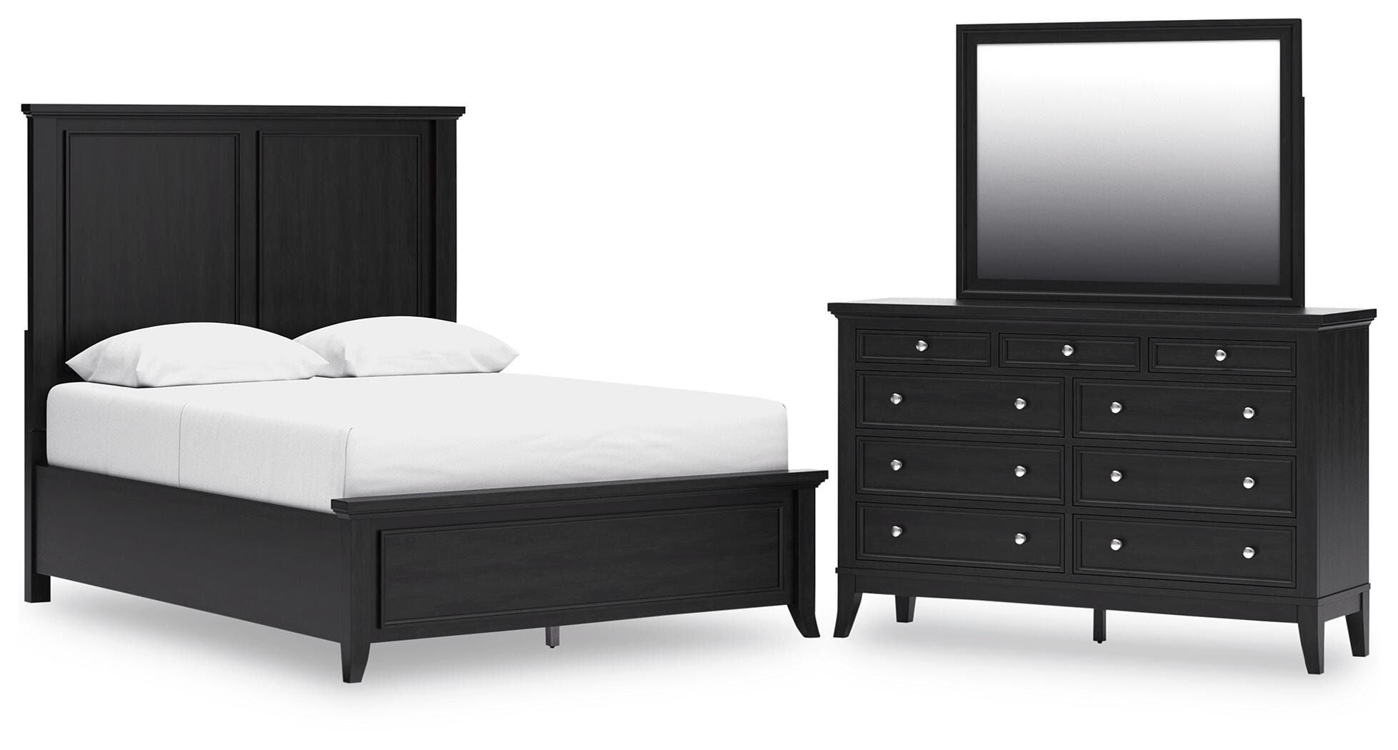 Bambori Queen Panel Bed, Dresser and Mirror - image 1