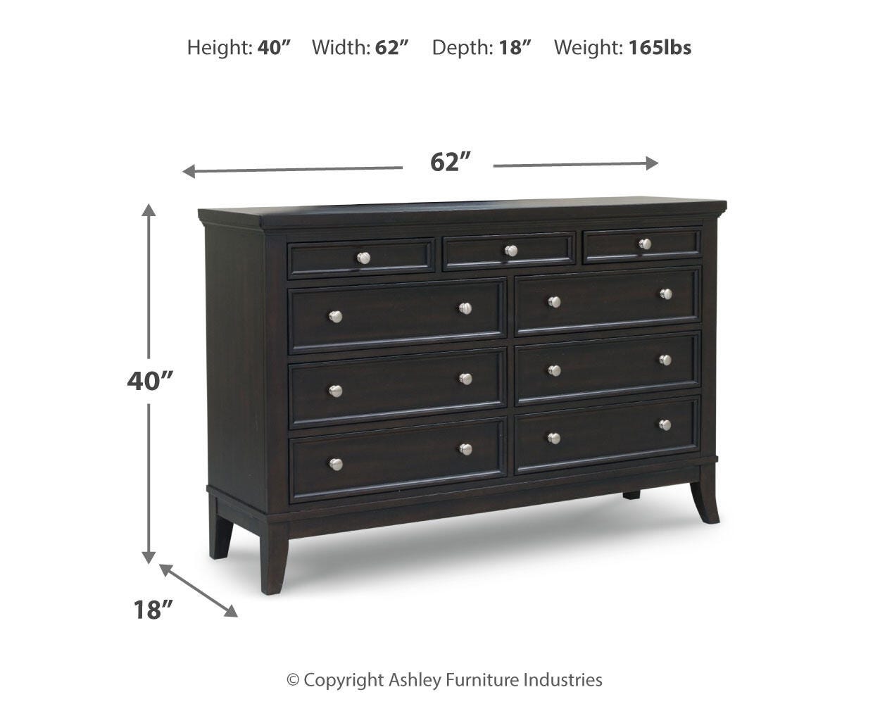 Bambori 9 Drawer Dresser | Ashley