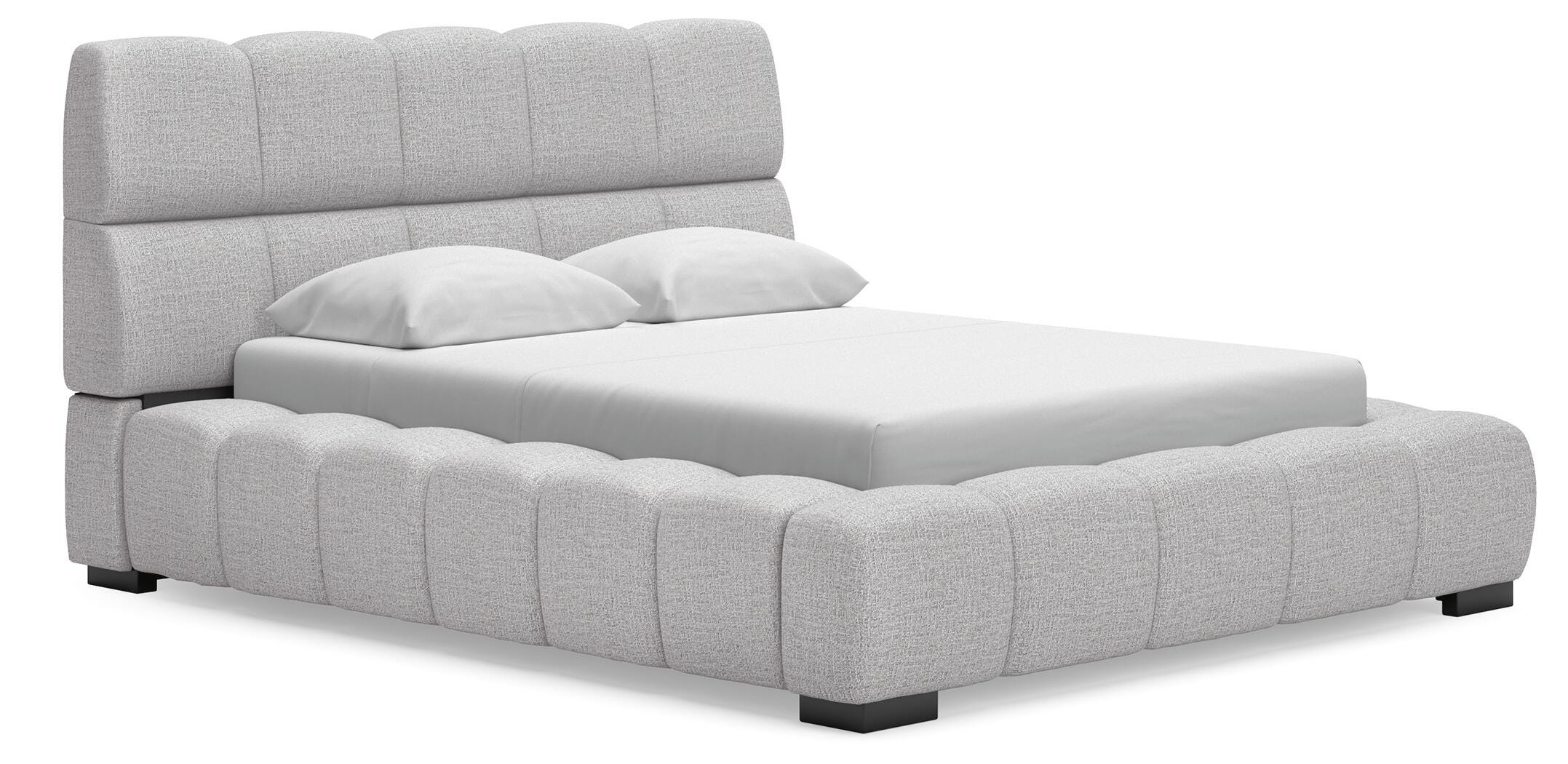 Jesstean Queen Upholstered Bed, Light Gray, large