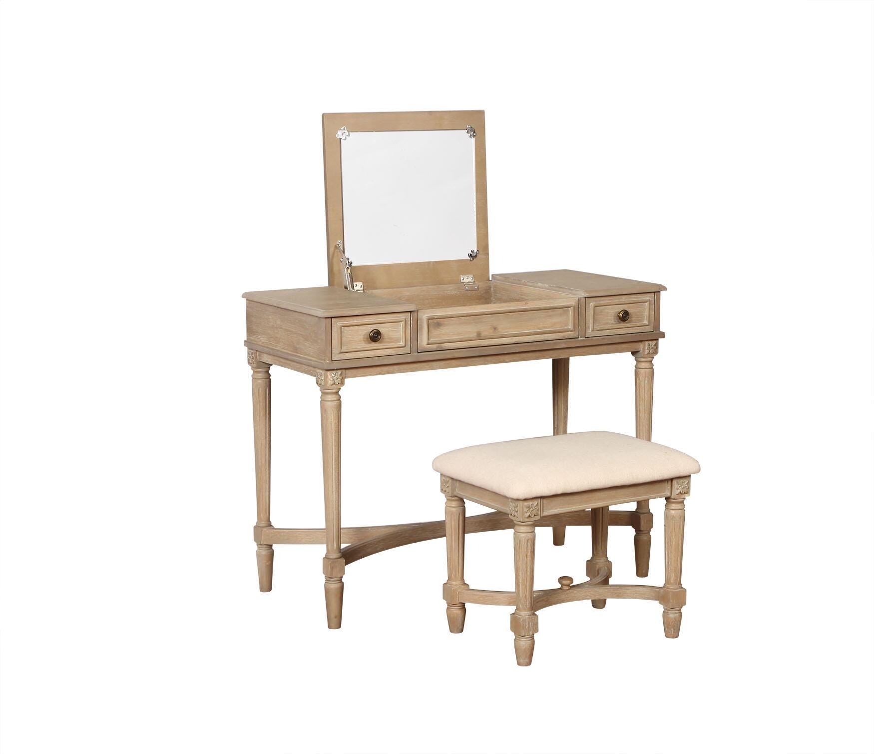 Linon Cyndi Vanity Set, , large