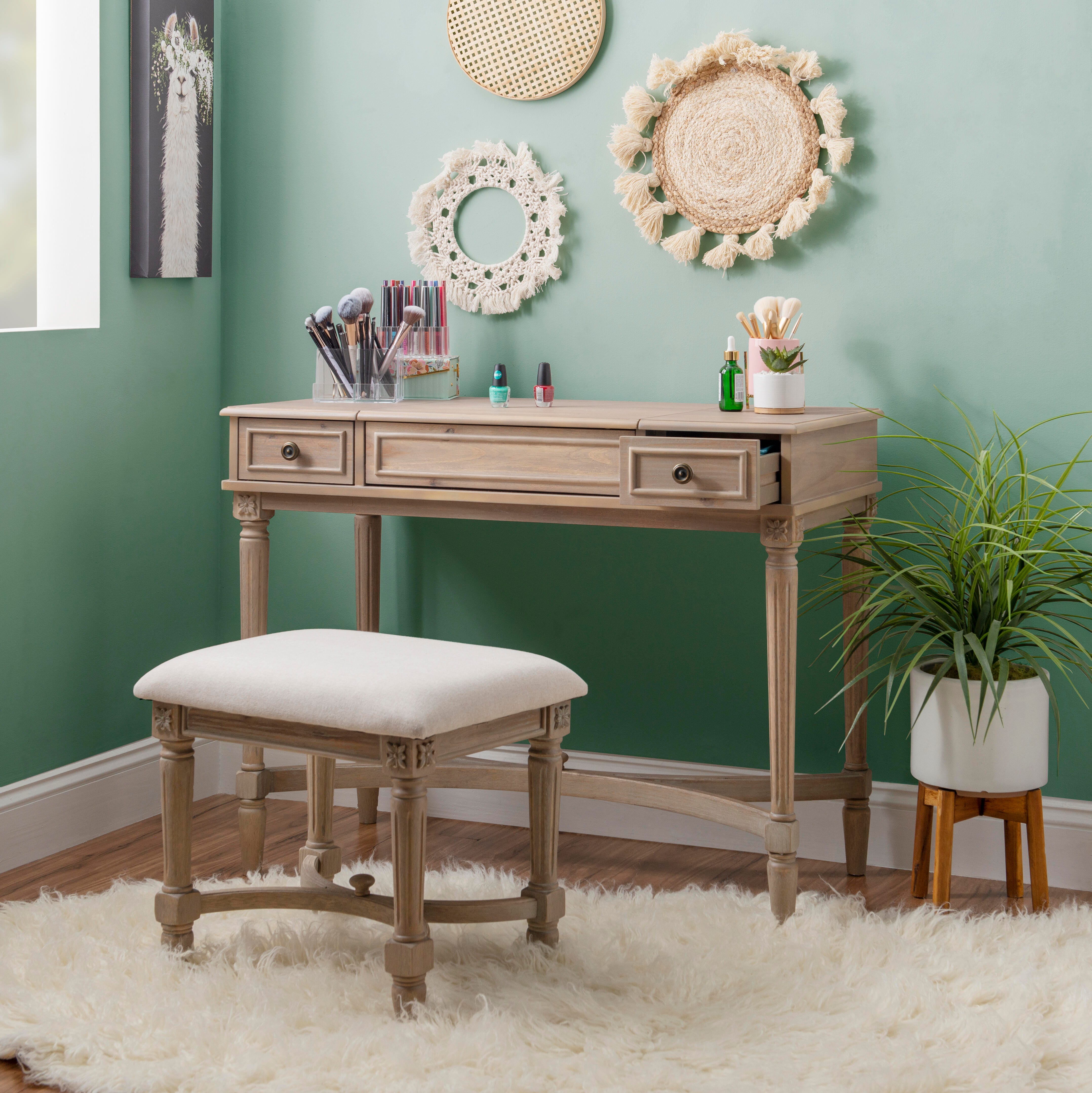 Linon Cyndi Vanity Set, , large