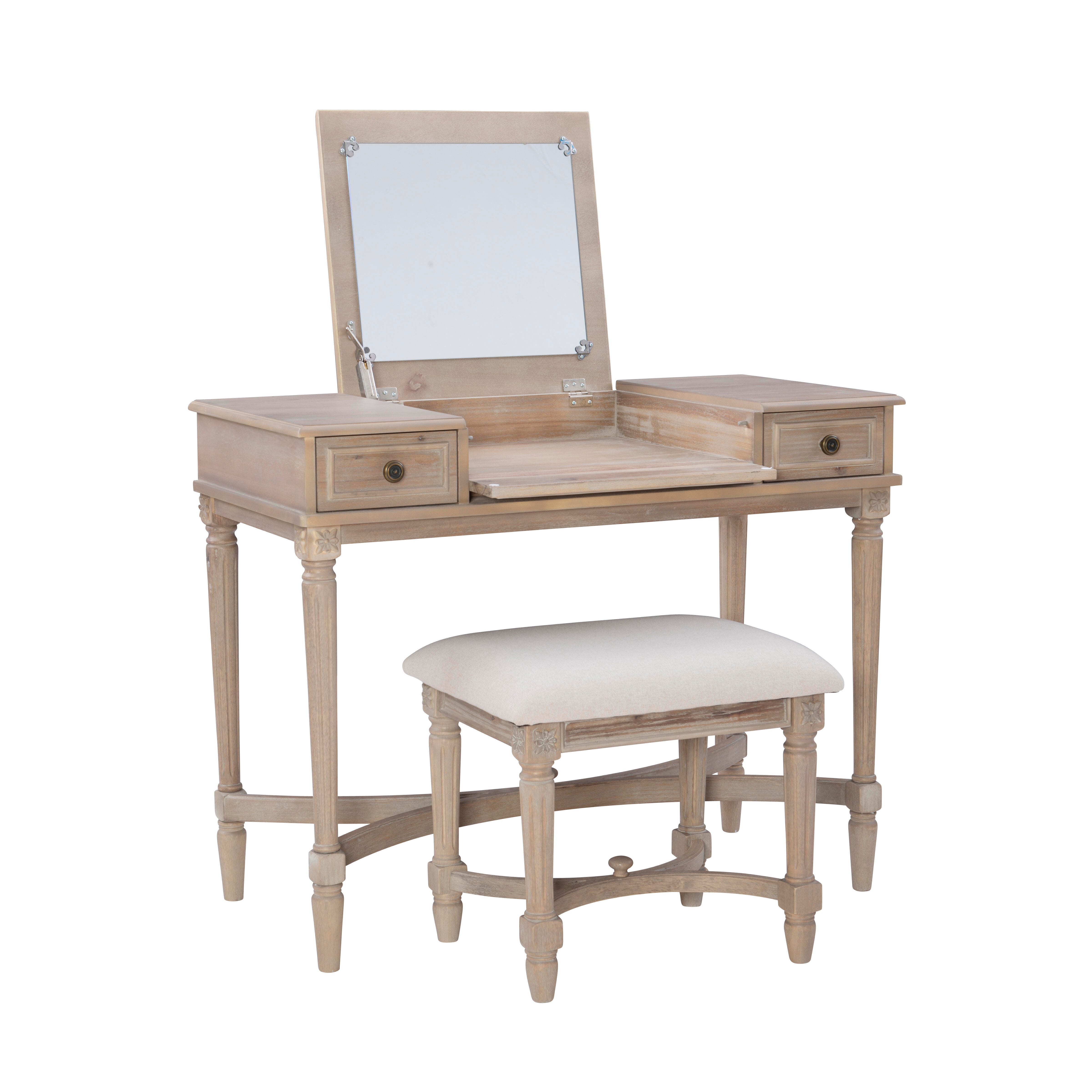 Linon Cyndi Vanity Set, , large