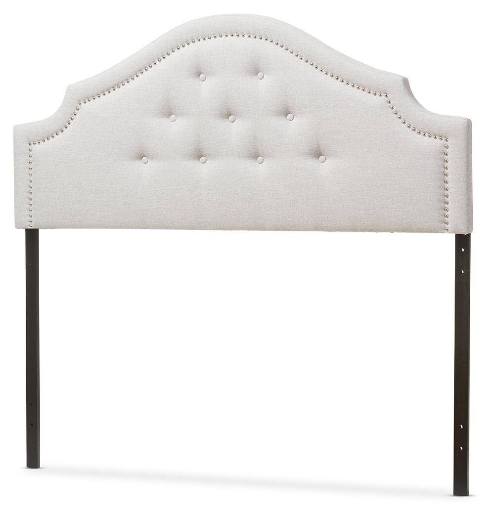 Cora Upholstered Full Headboard, Gray/Beige, large