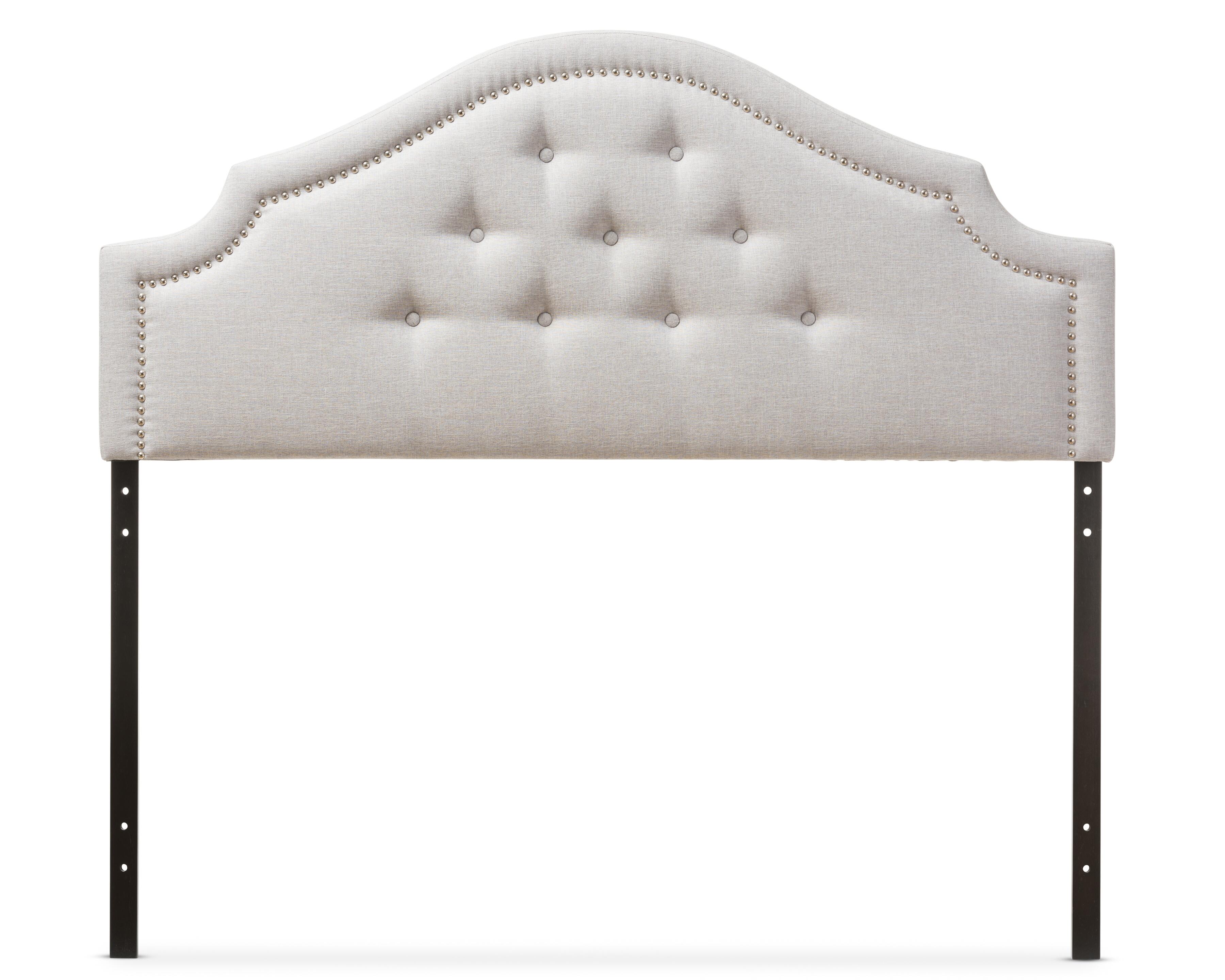 Cora Upholstered King Headboard, Gray/Beige, large