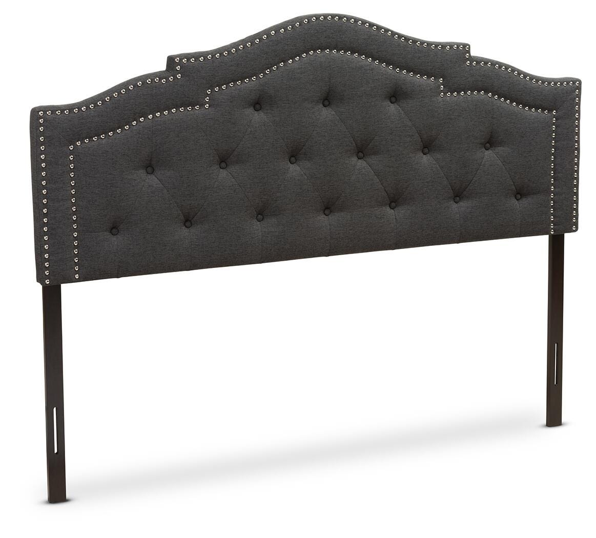 Edith Queen Headboard, Dark Gray, large