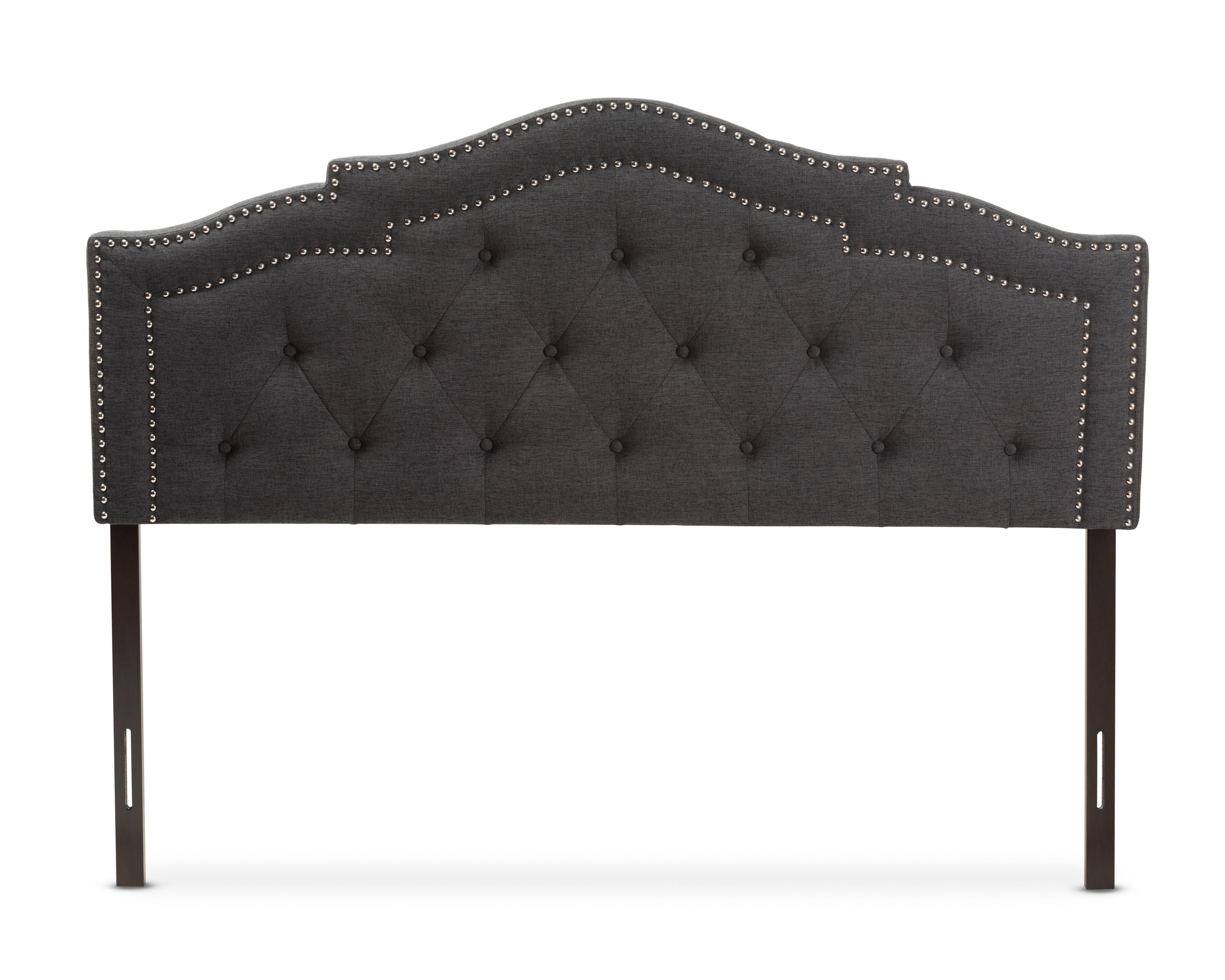 Edith Queen Headboard, Dark Gray, large
