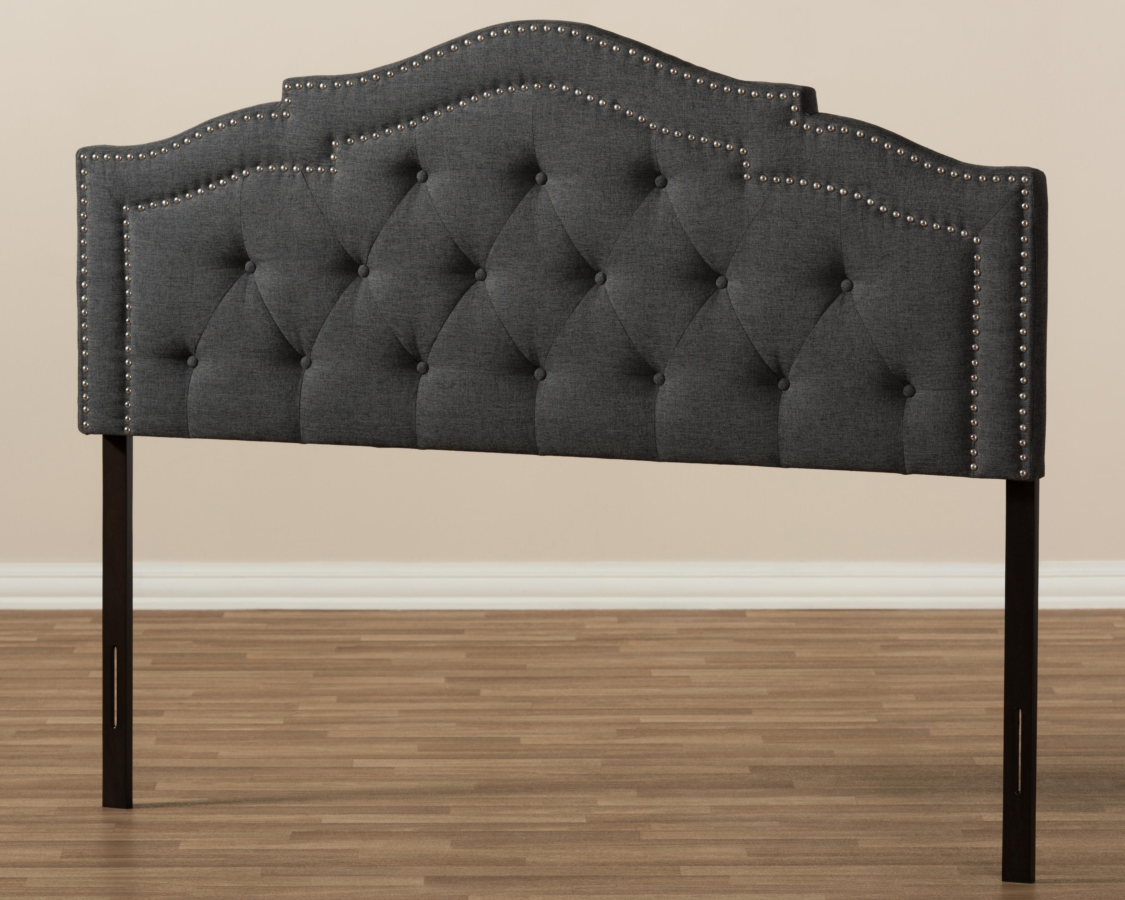 Edith Queen Headboard, Dark Gray, large