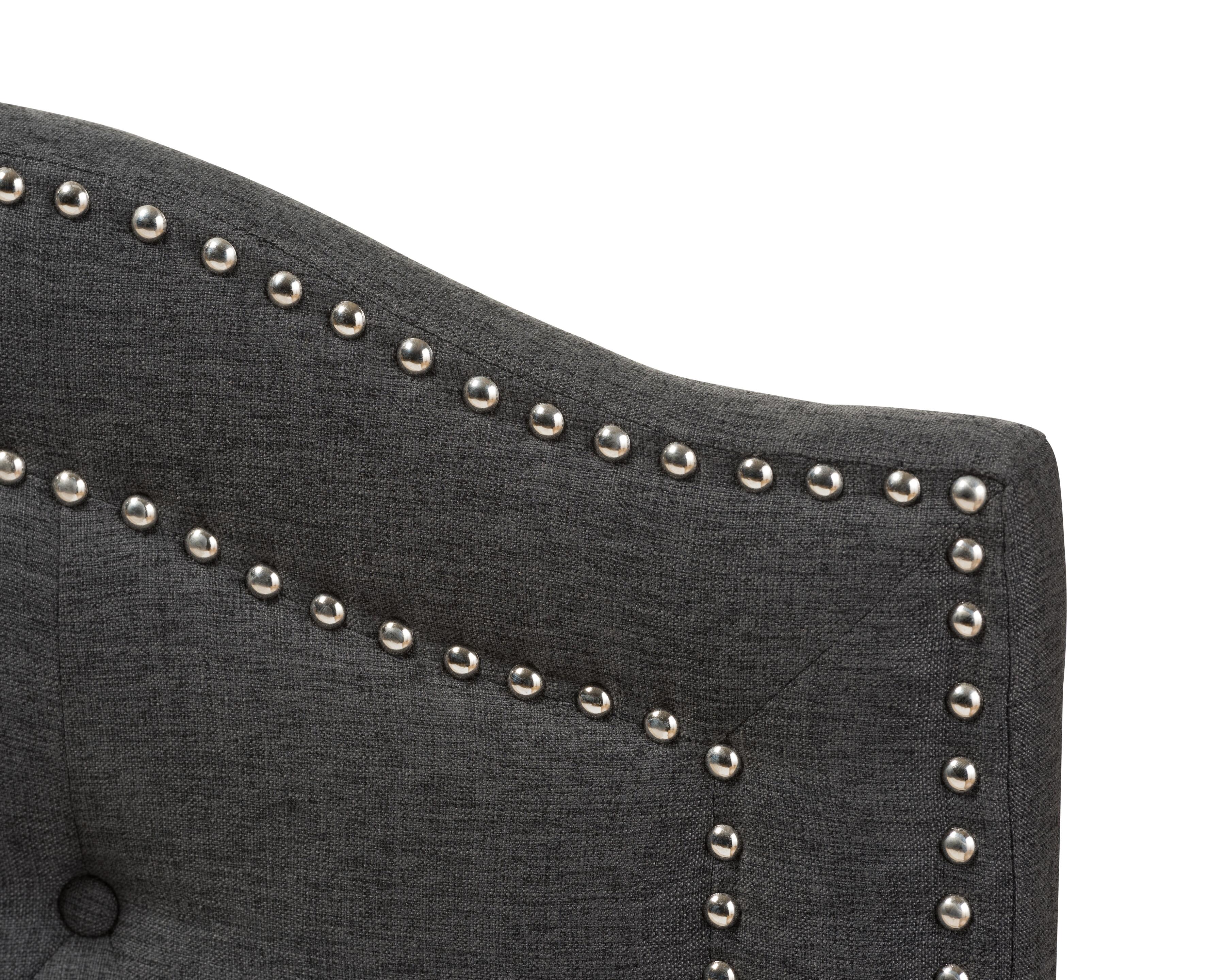 Edith Queen Headboard, Dark Gray, large