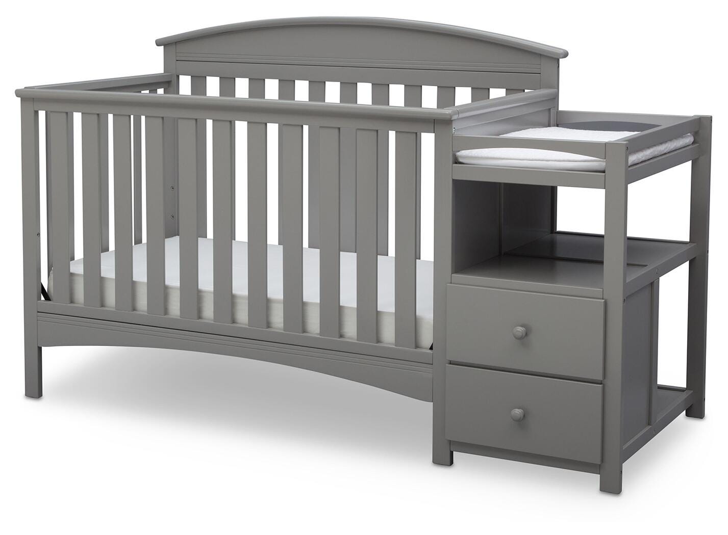 Delta Children Delta Children Abby Convertible Baby Crib And Changer, Gray, large