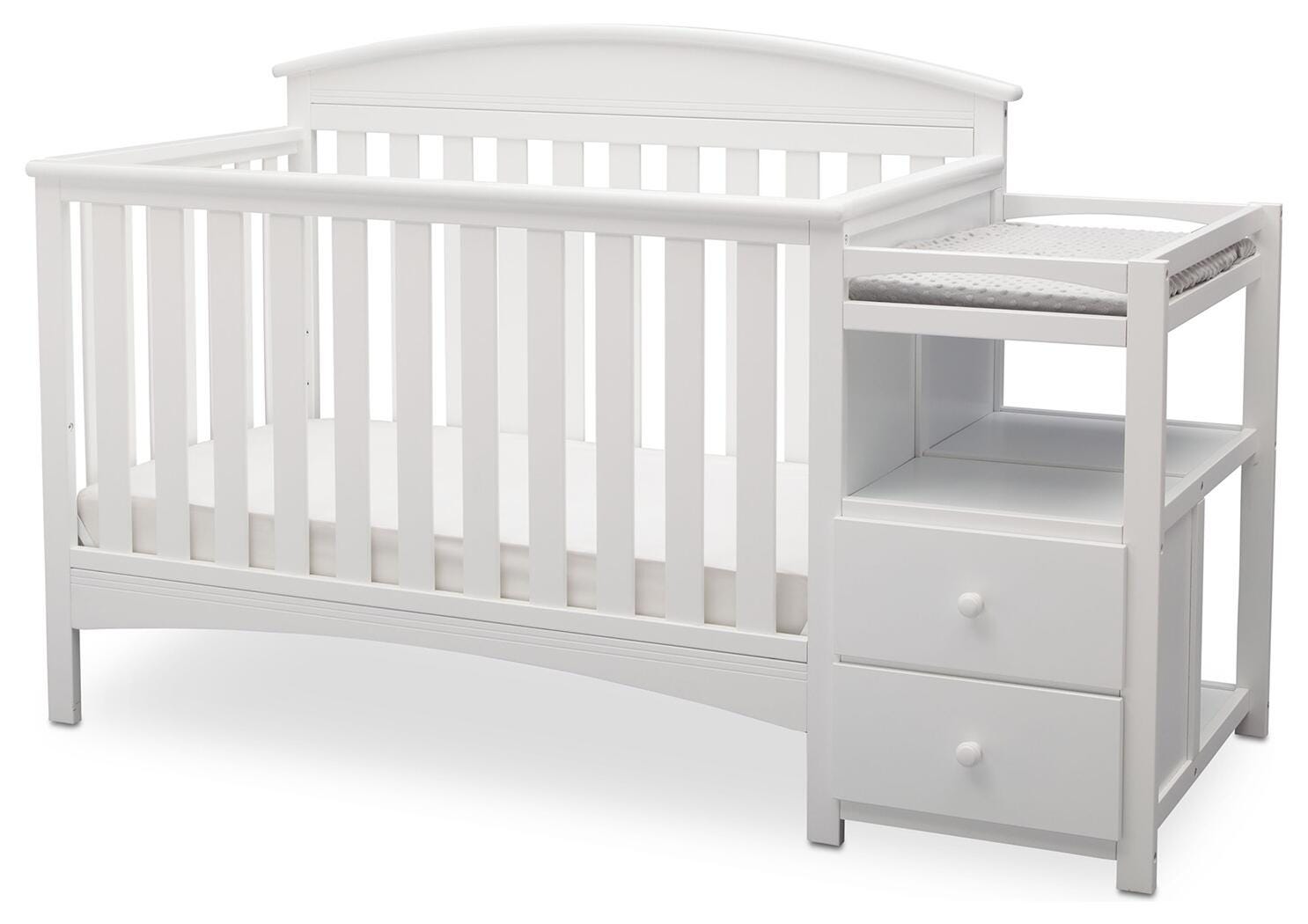 Delta Children Delta Children Abby Convertible Baby Crib And Changer, White, large