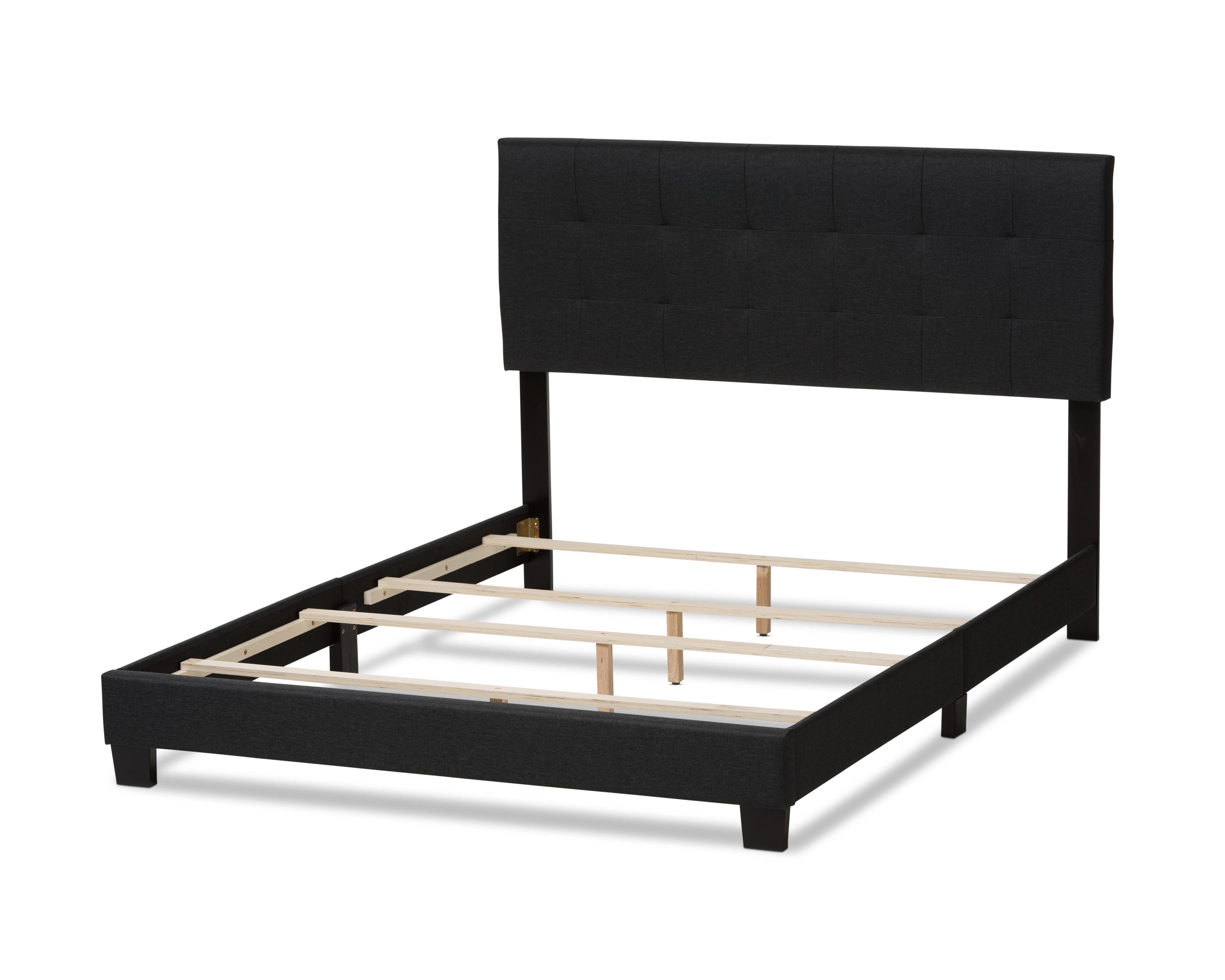 Brookfield Full Upholstered Bed, Charcoal, large