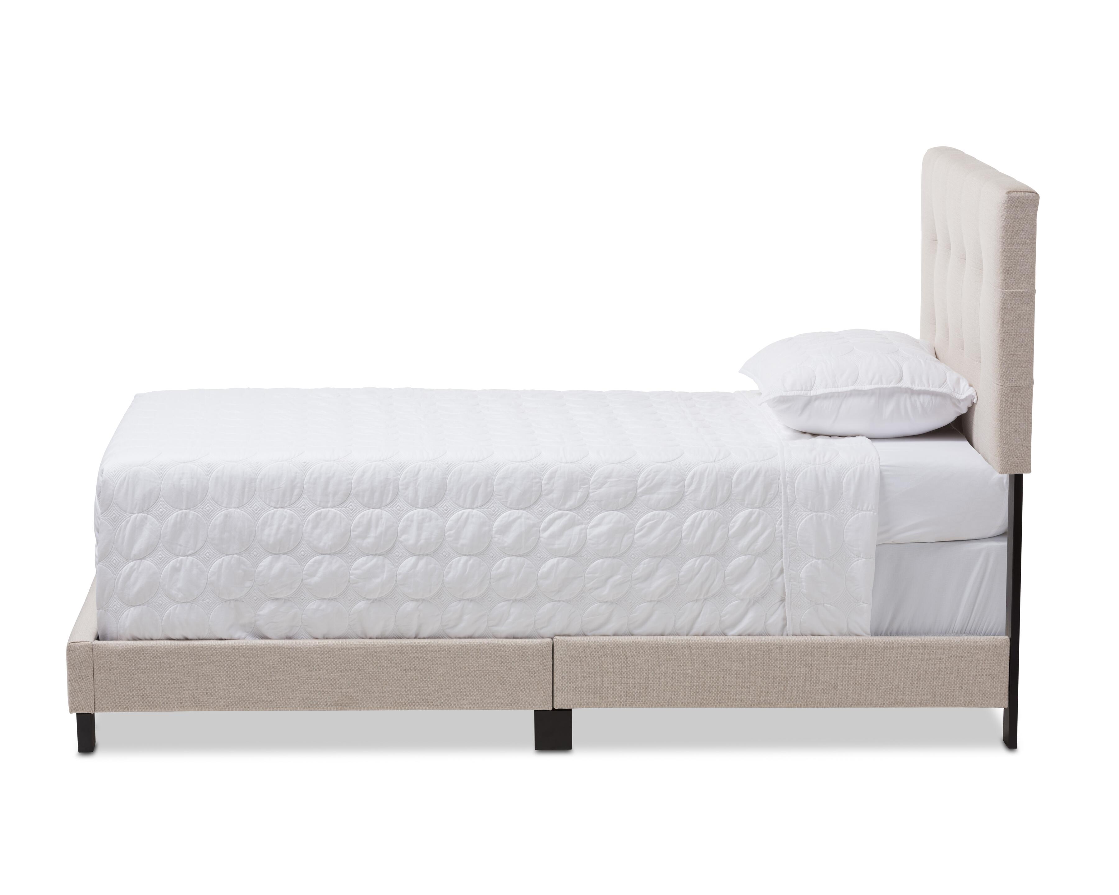 Brookfield Twin Upholstered Bed, Beige, large
