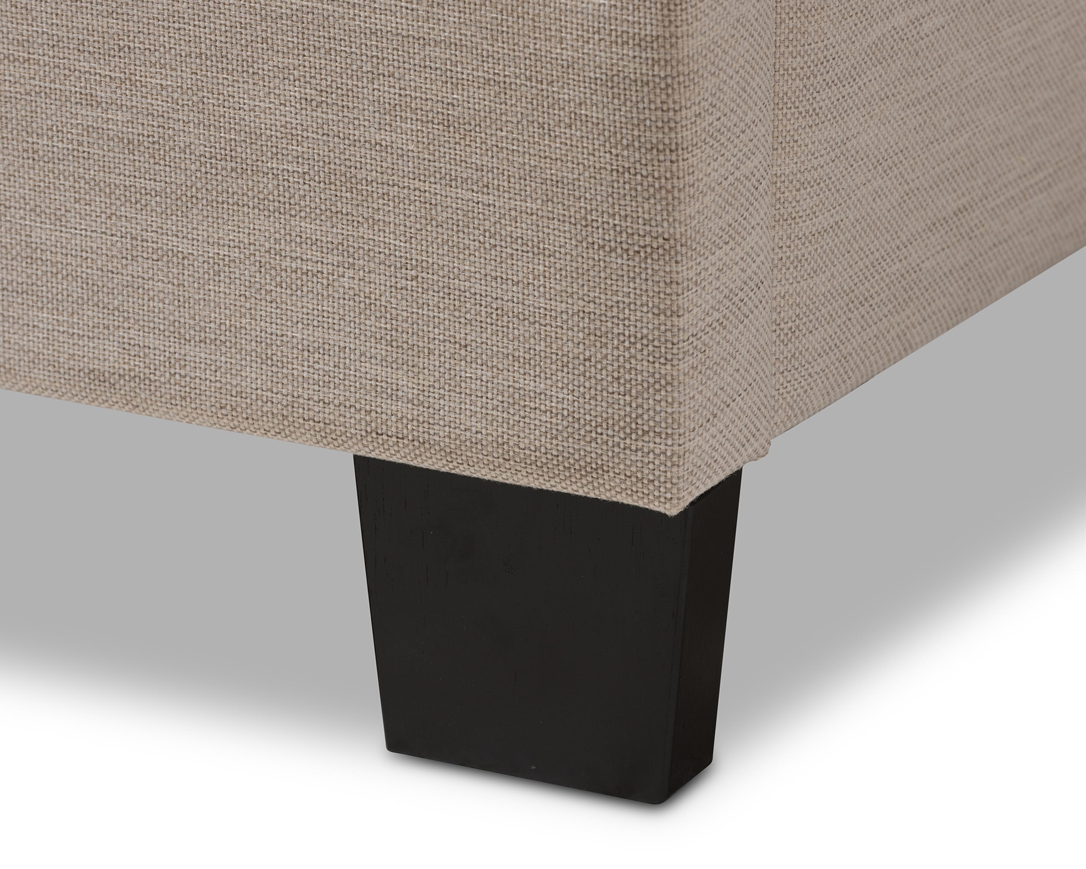 Brookfield Twin Upholstered Bed, Beige, large