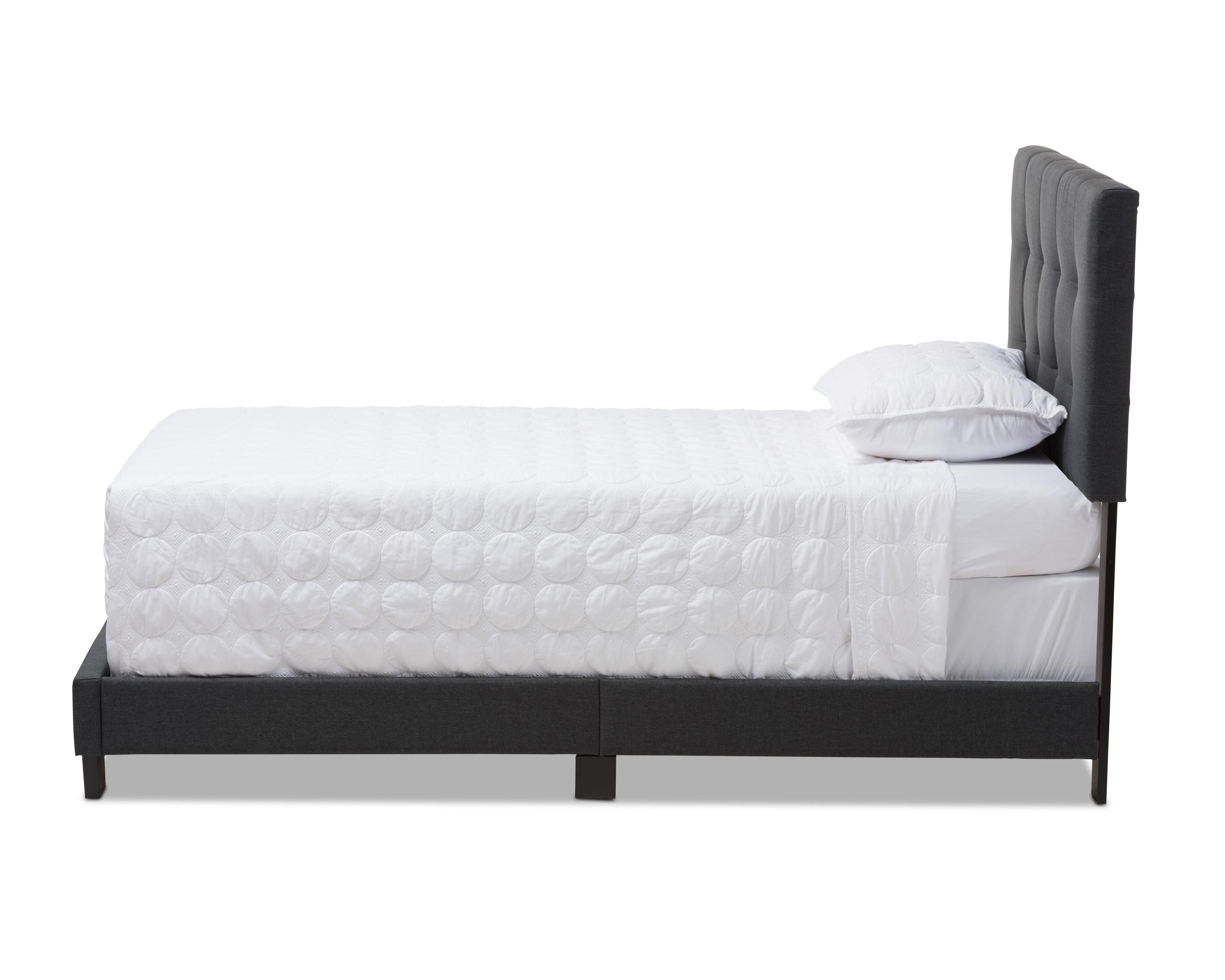 Brookfield Twin Upholstered Bed, Charcoal, large