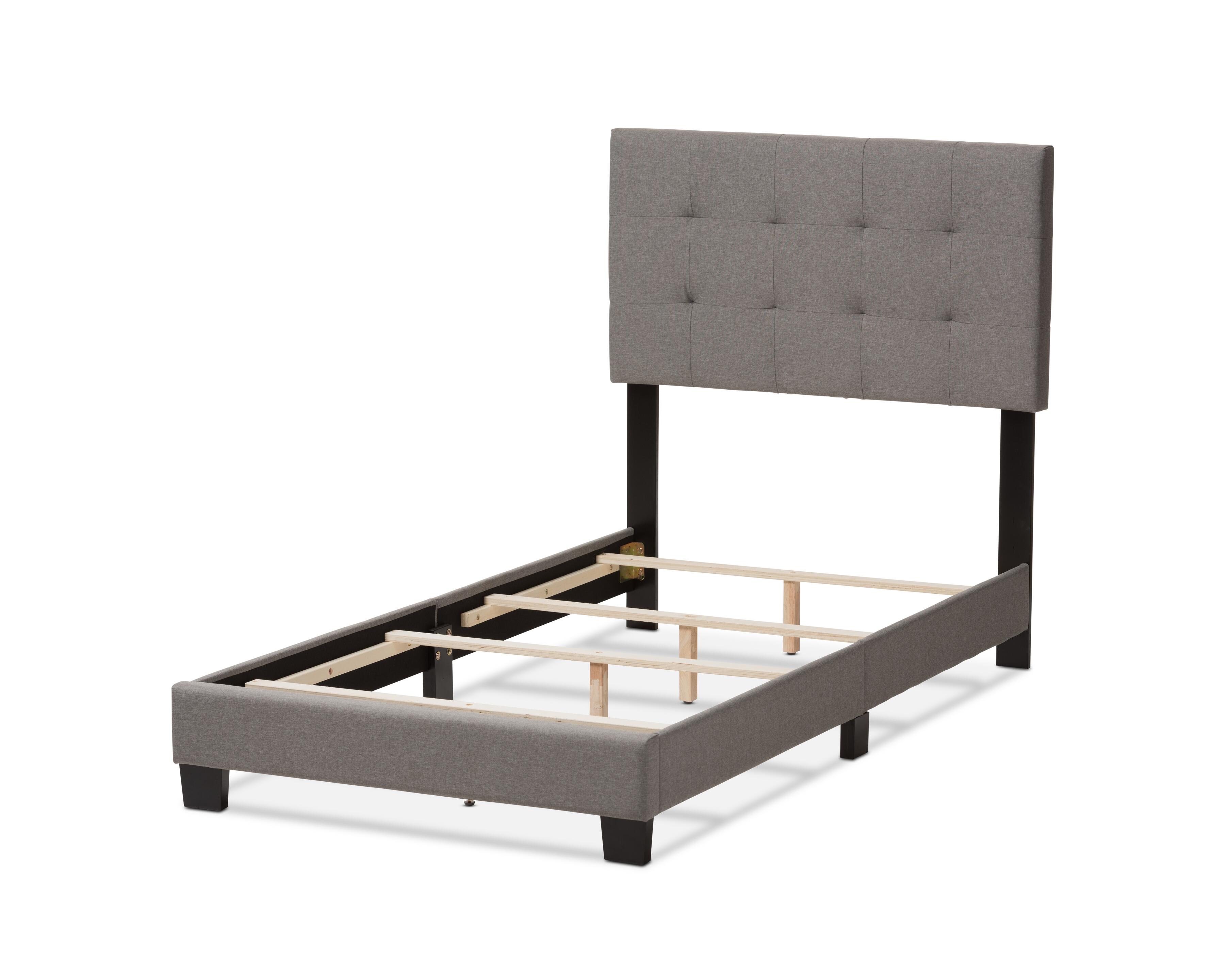 Brookfield Twin Upholstered Bed, Medium Gray, large