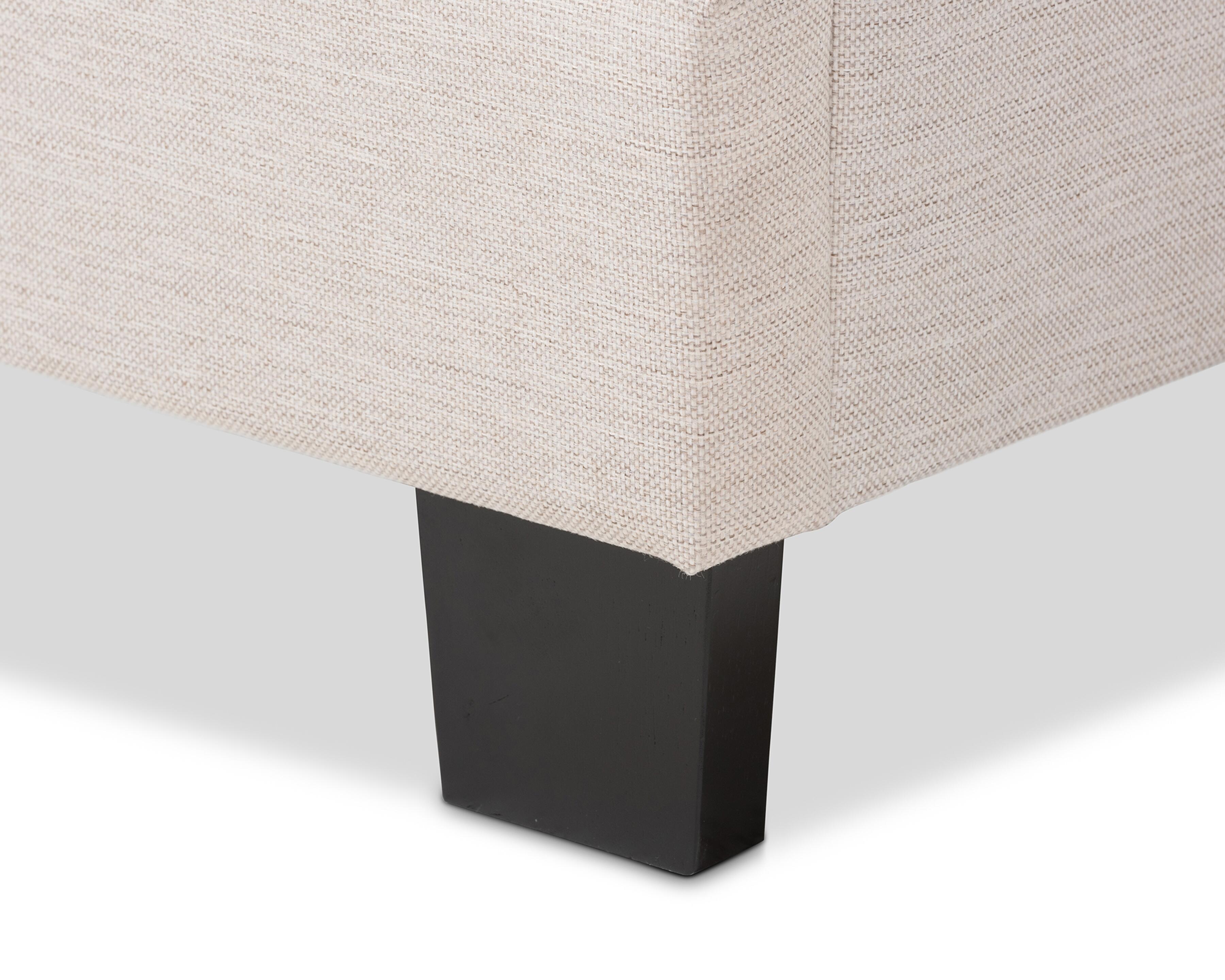 Button Tufted King Upholstered Bed, Beige, large