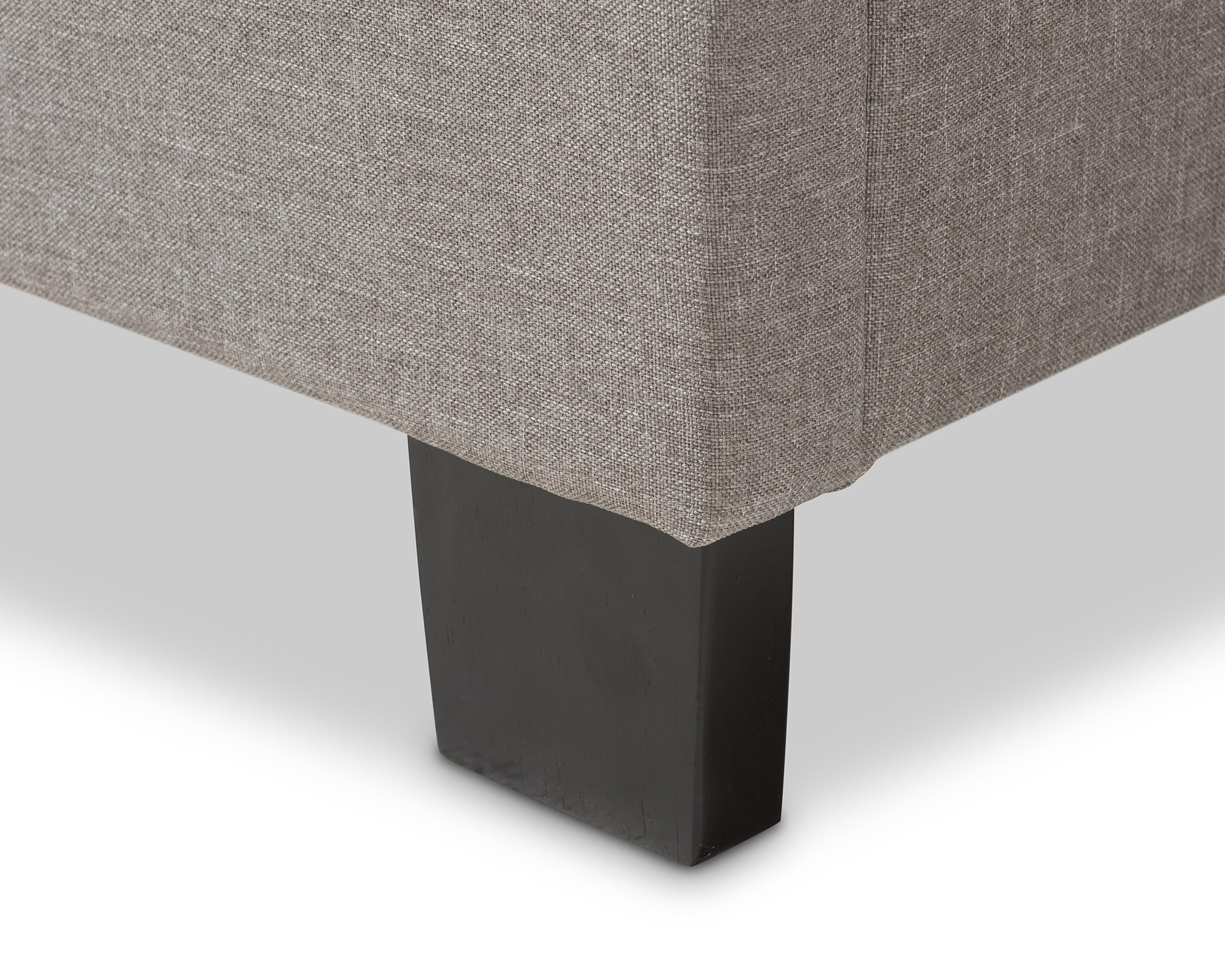 Button Tufted Queen Upholstered Bed, Gray, large