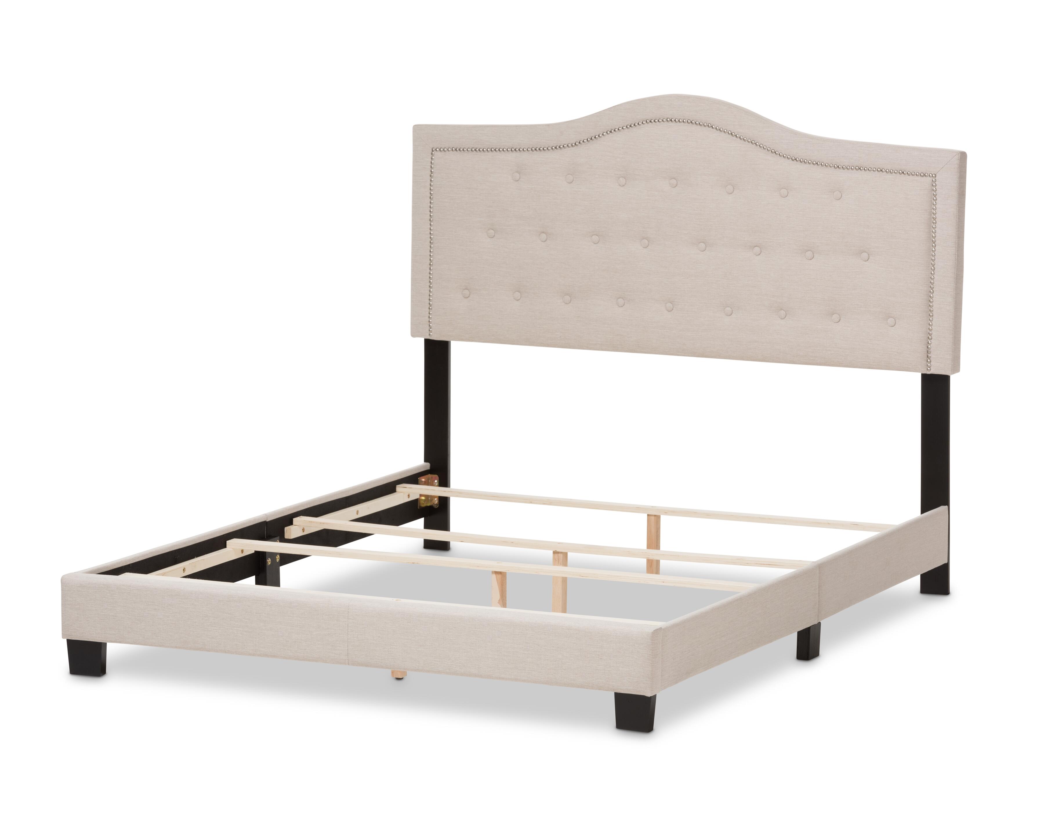 Emerson Full Upholstered Bed, Beige, large