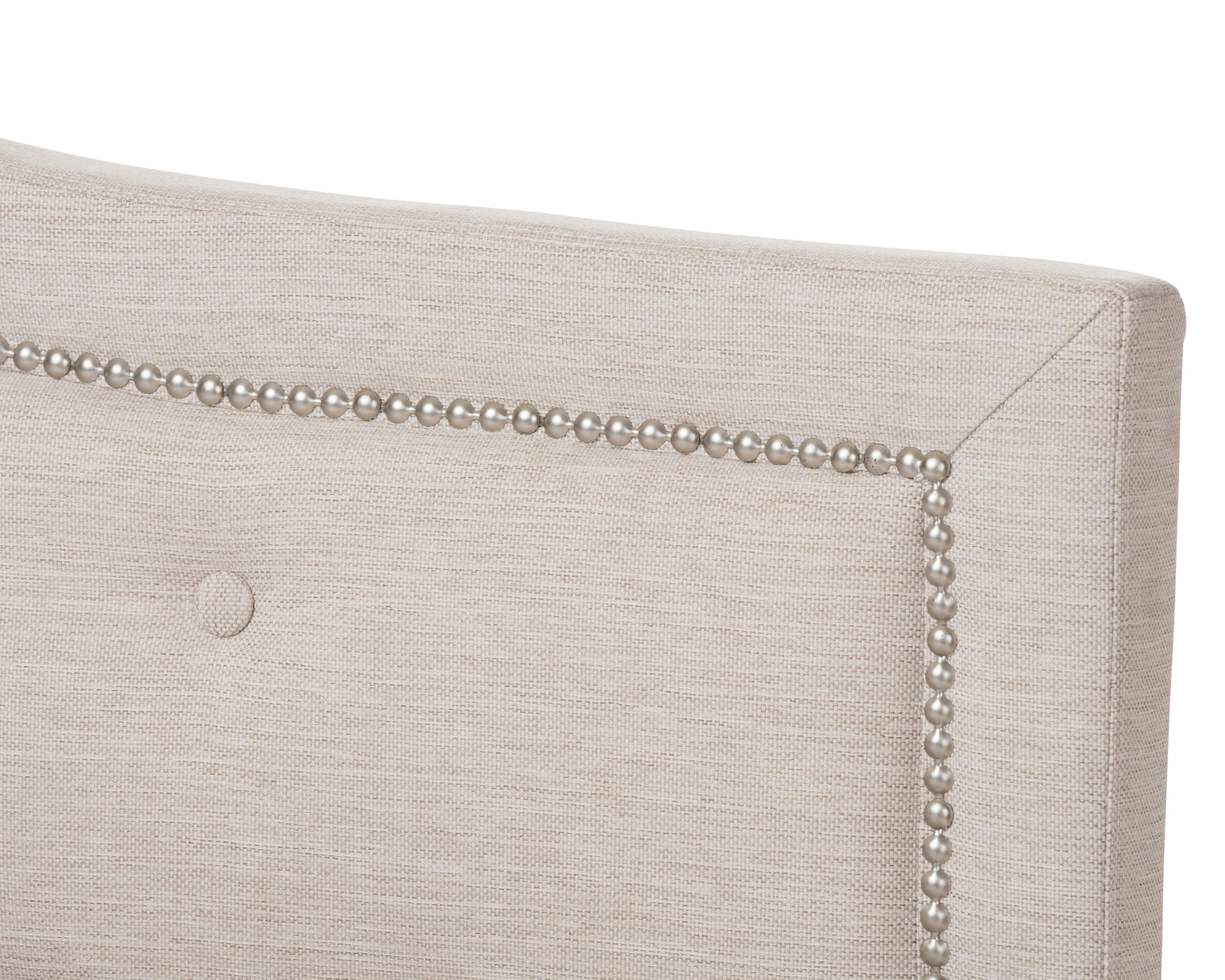 Emerson Full Upholstered Bed, Beige, large