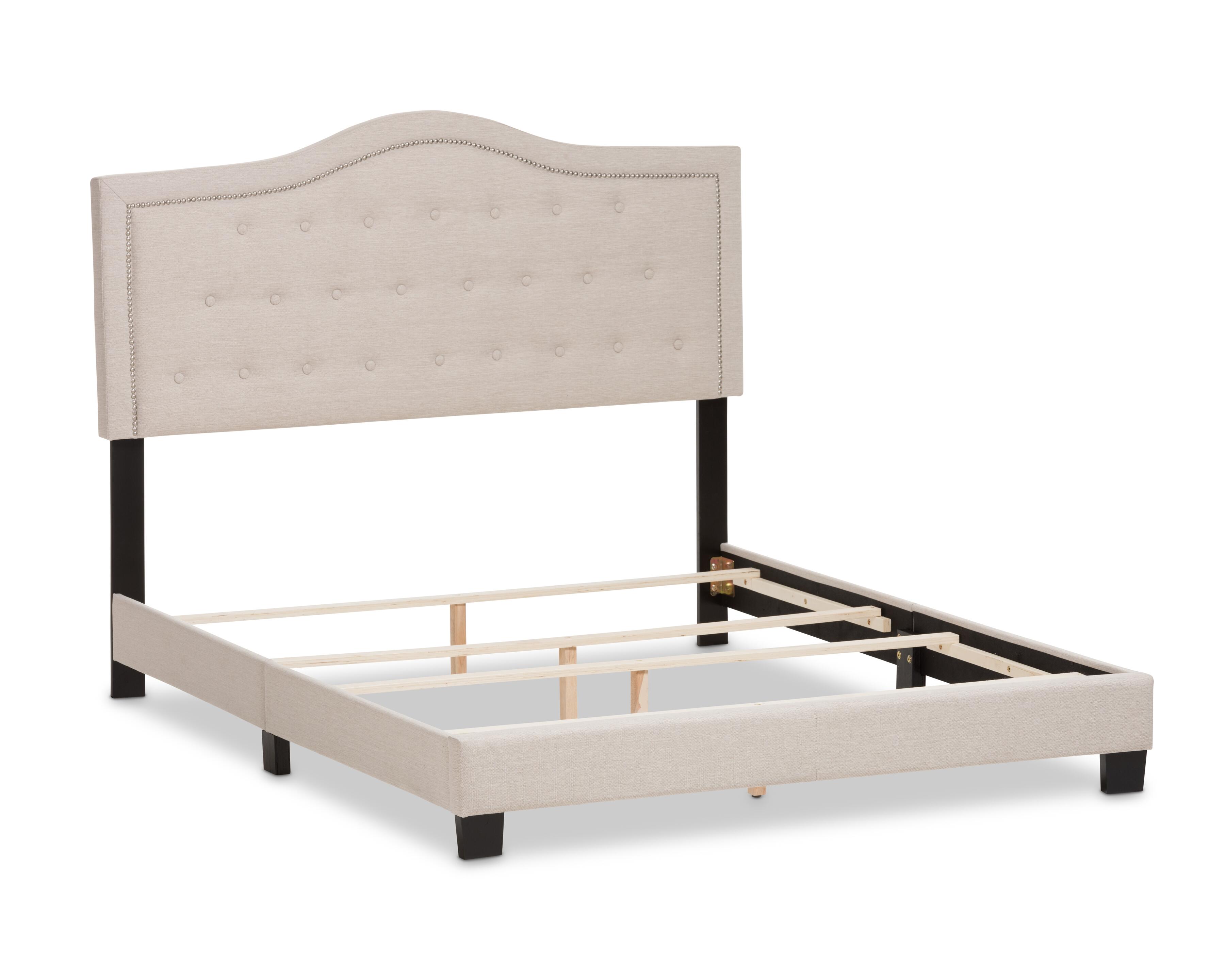 Emerson Queen Upholstered Bed, Beige, large