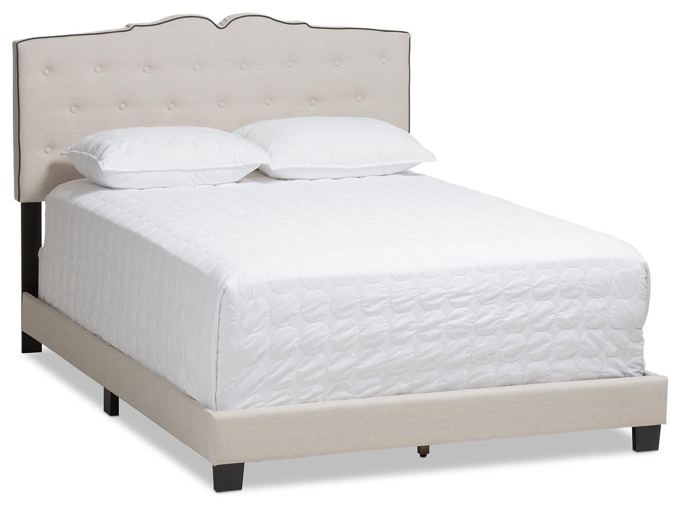Vivienne Full Upholstered Bed, Beige, large