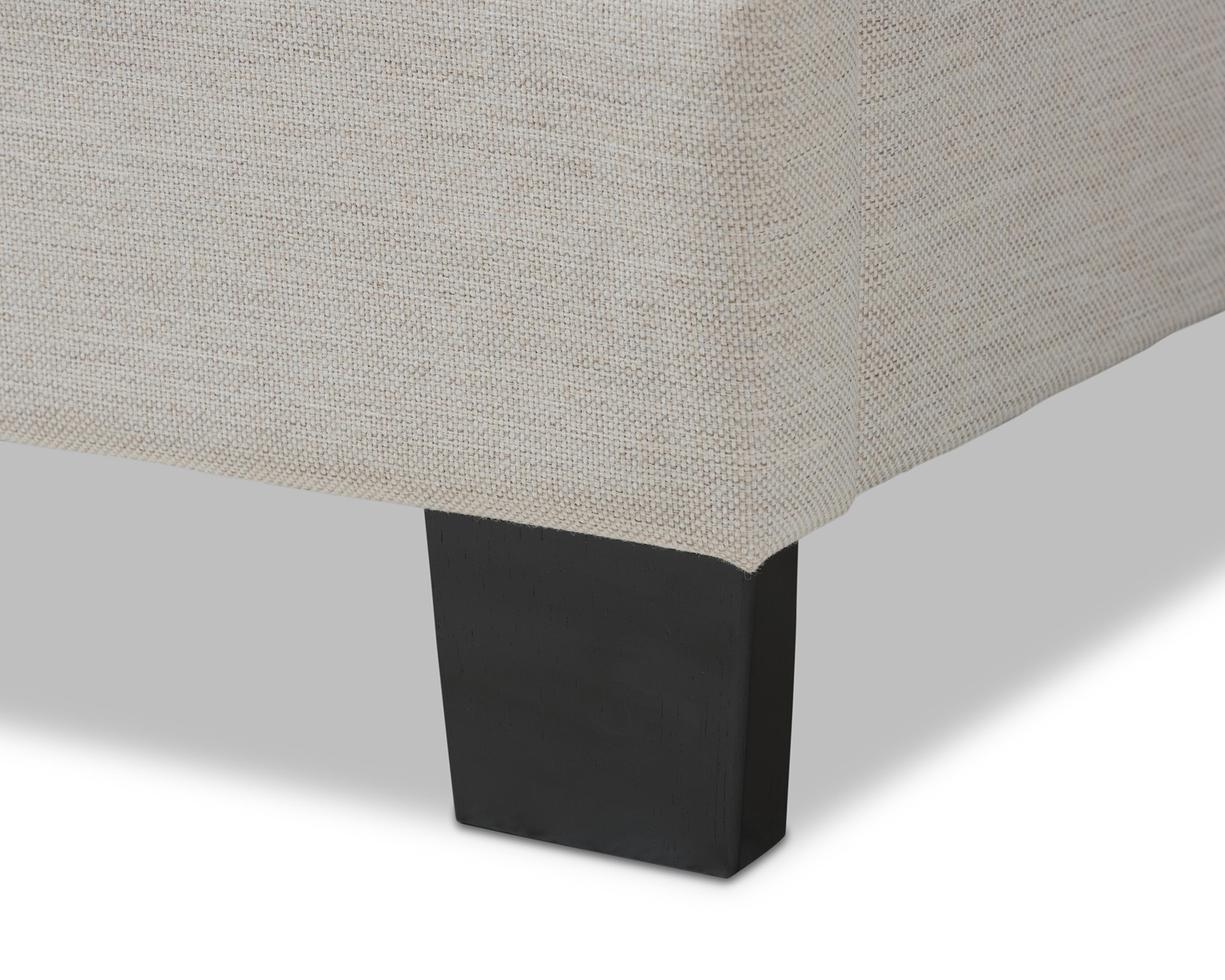 Vivienne King Upholstered Bed, Beige, large