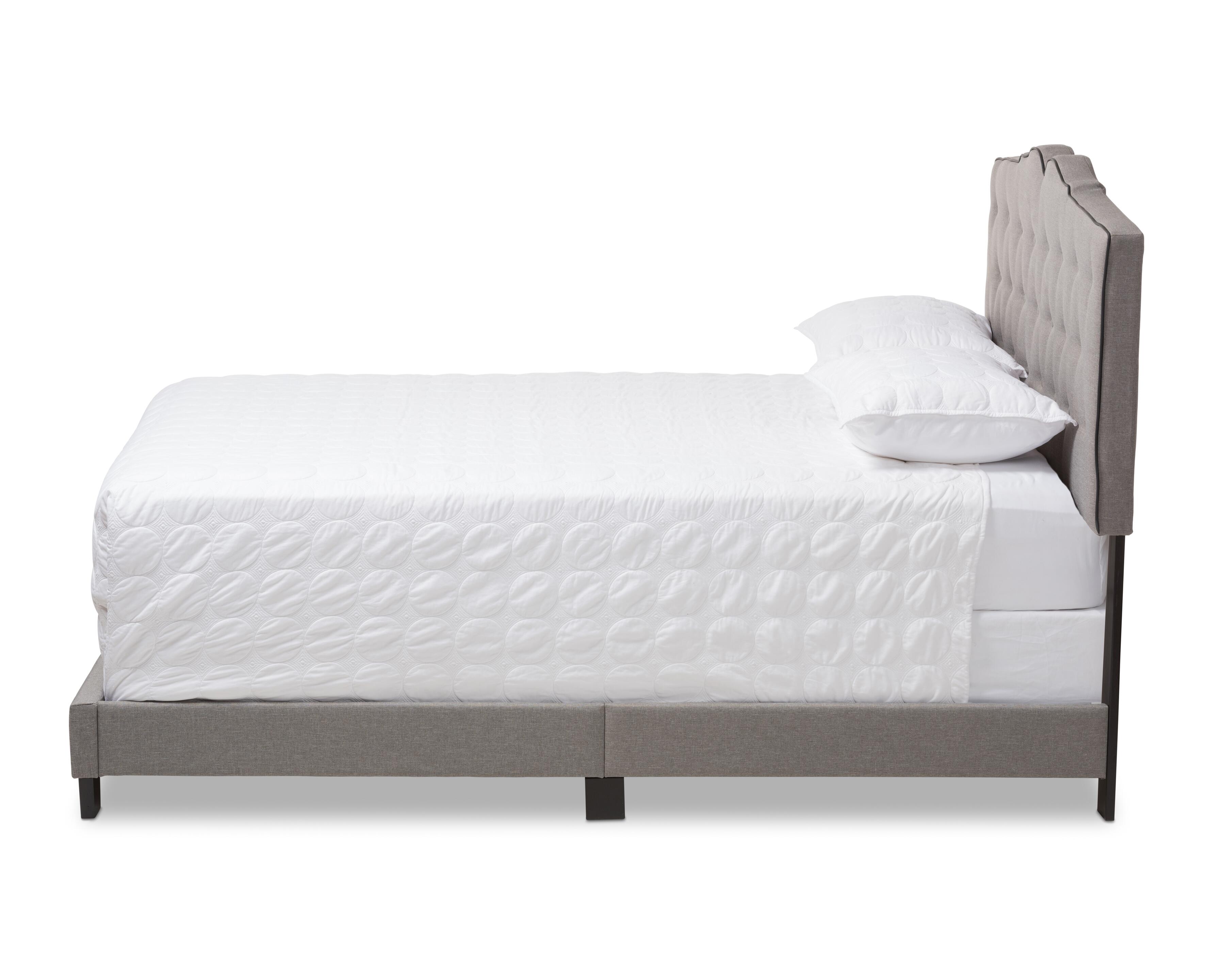 Vivienne Queen Upholstered Bed, Gray, large