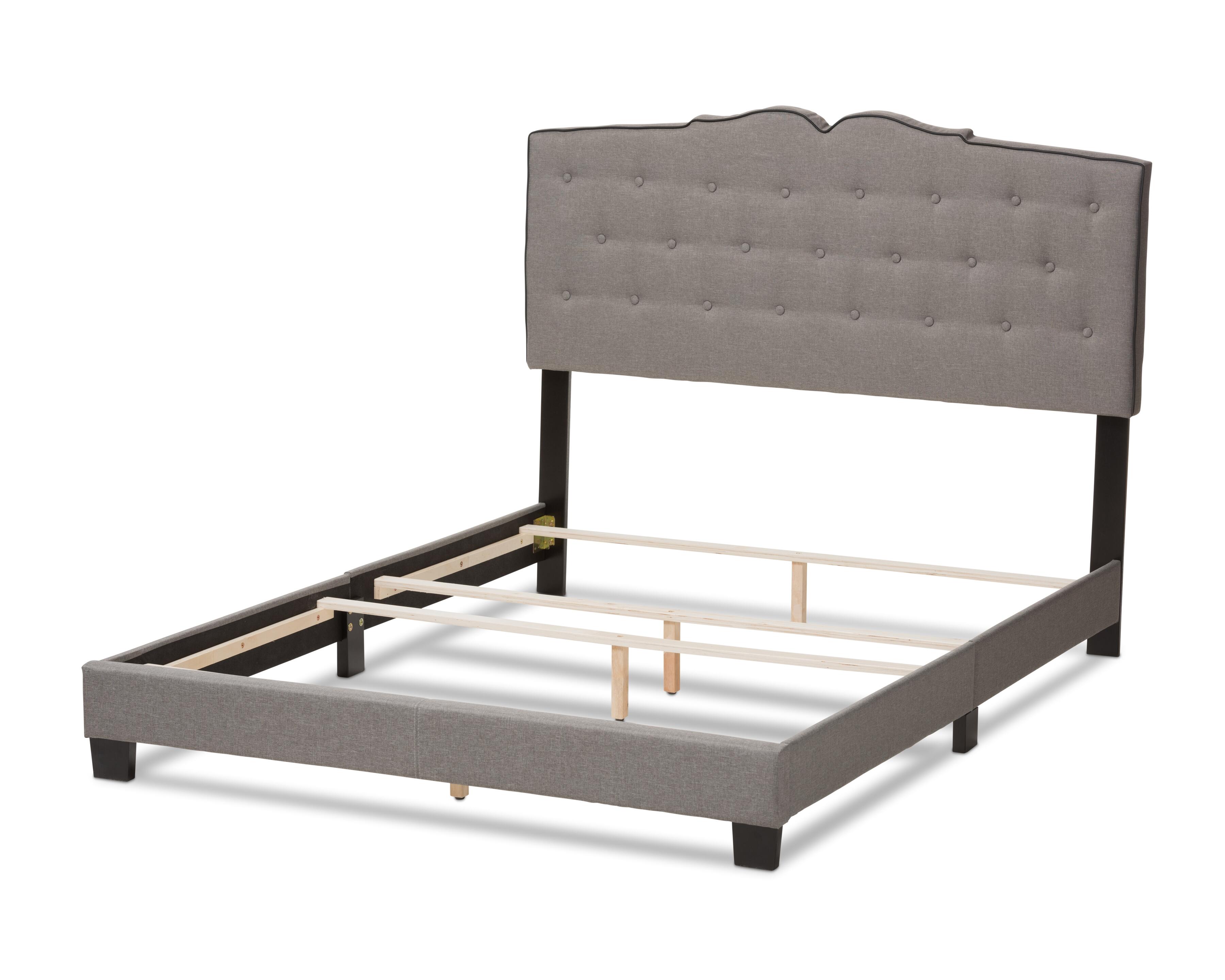 Vivienne Queen Upholstered Bed, Gray, large
