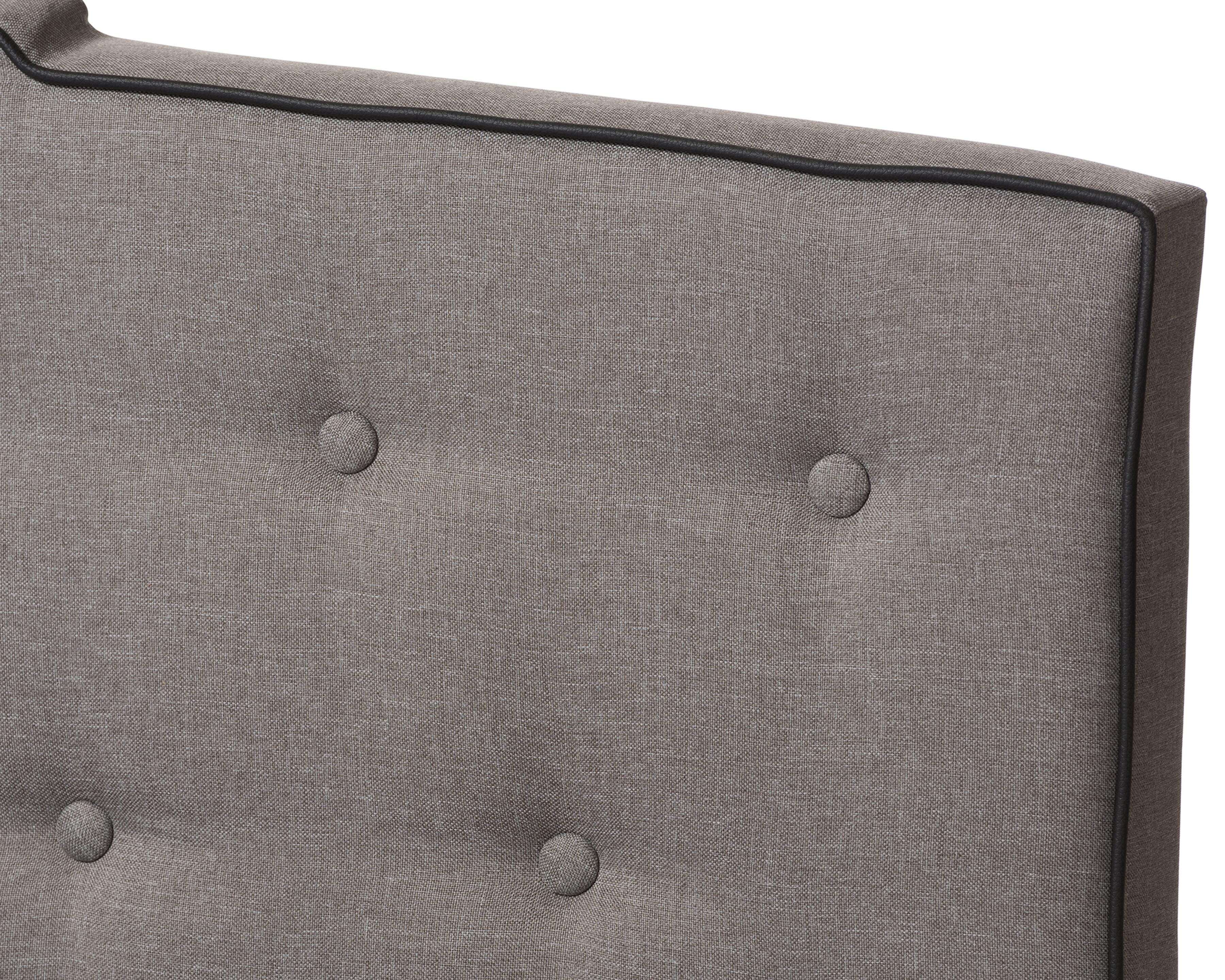 Vivienne Queen Upholstered Bed, Gray, large