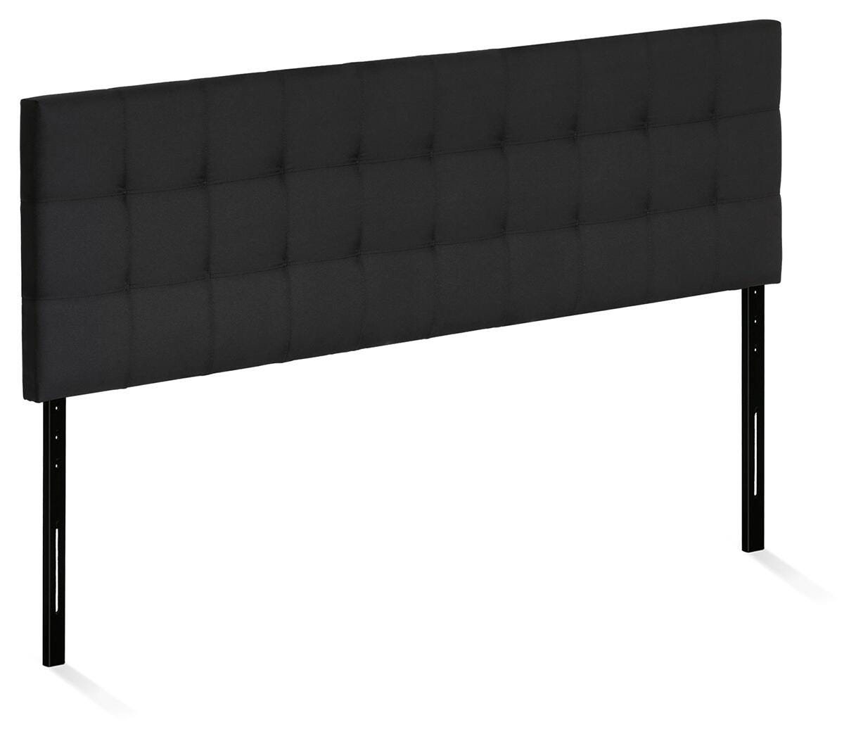 Tufted King Panel Headboard, Black, large