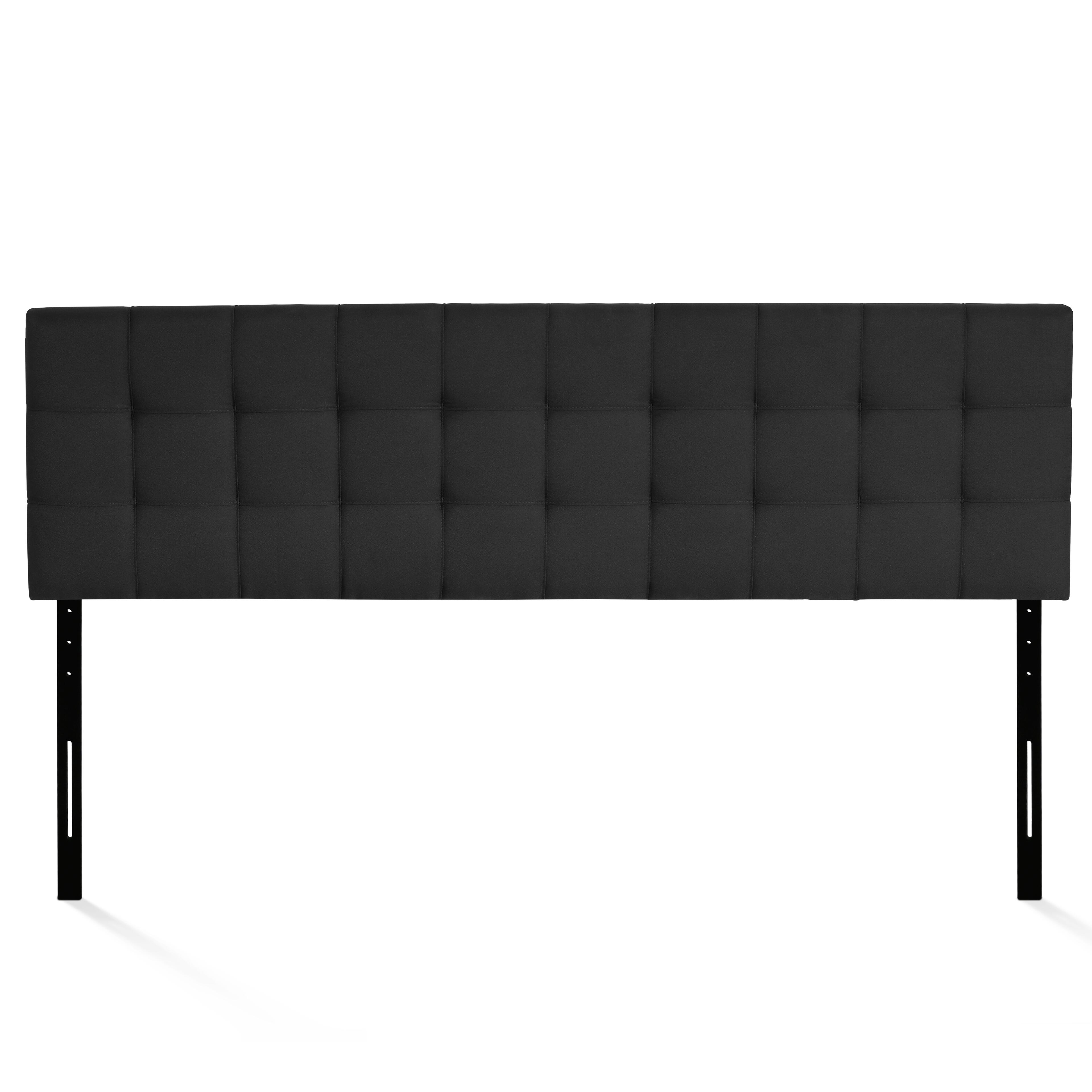 Tufted King Panel Headboard, Black, large