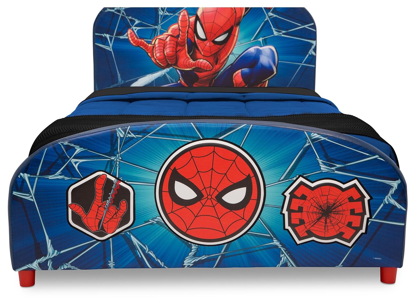 Delta Children Marvel Spider-man Upholstered Twin Bed, , large