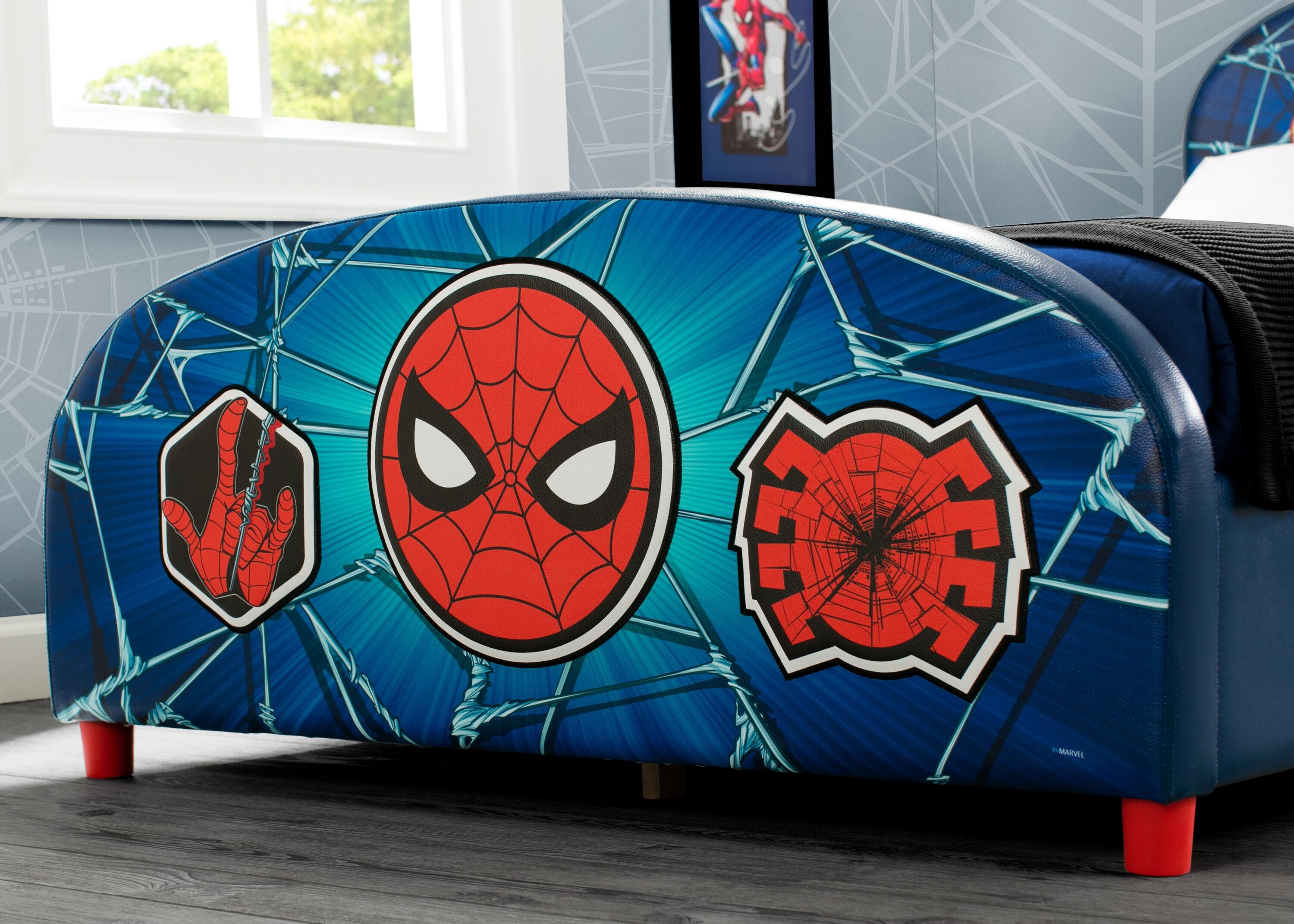 Delta Children Marvel Spider-man Upholstered Twin Bed, , large
