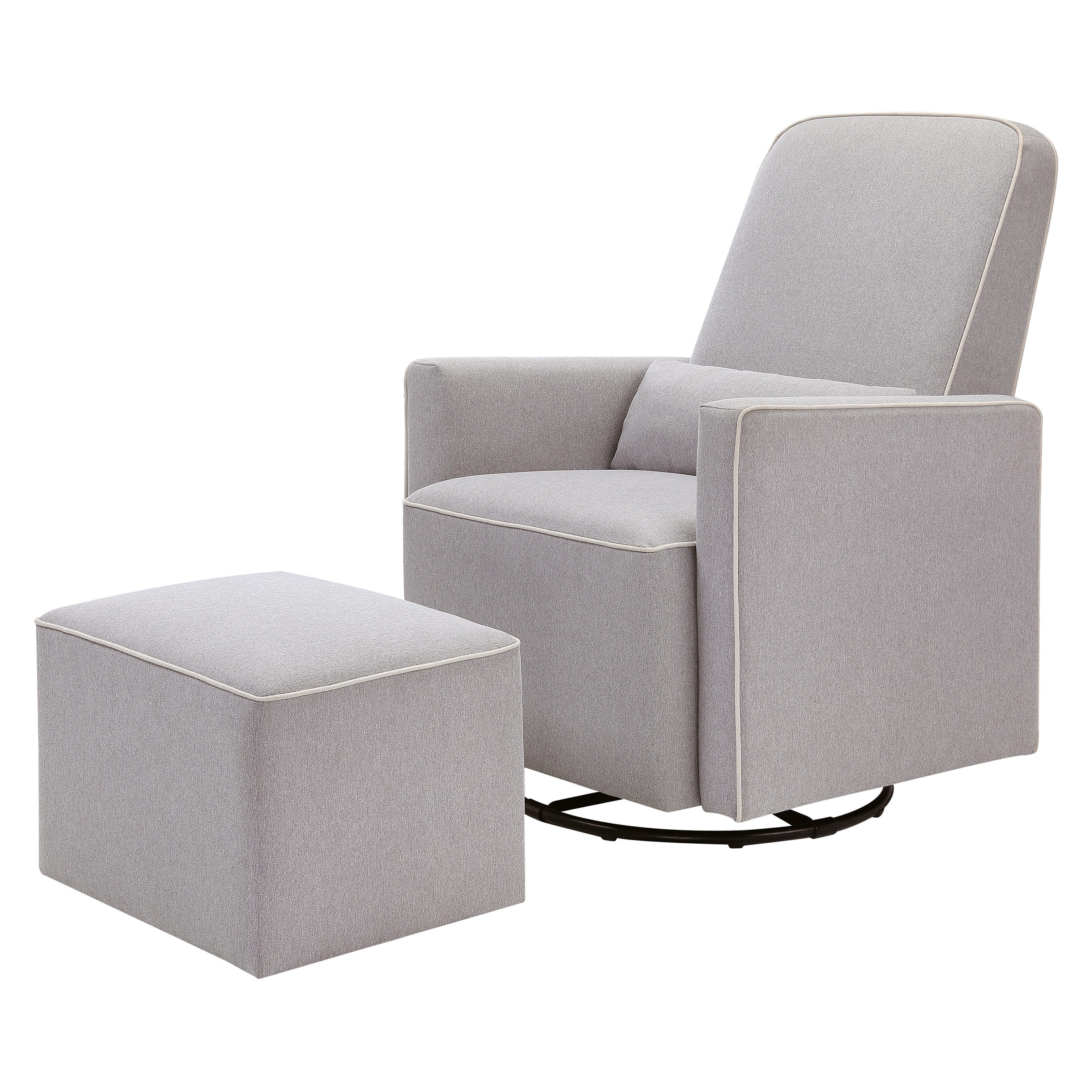Davinci Olive Glider And Ottoman, Dove Gray, large