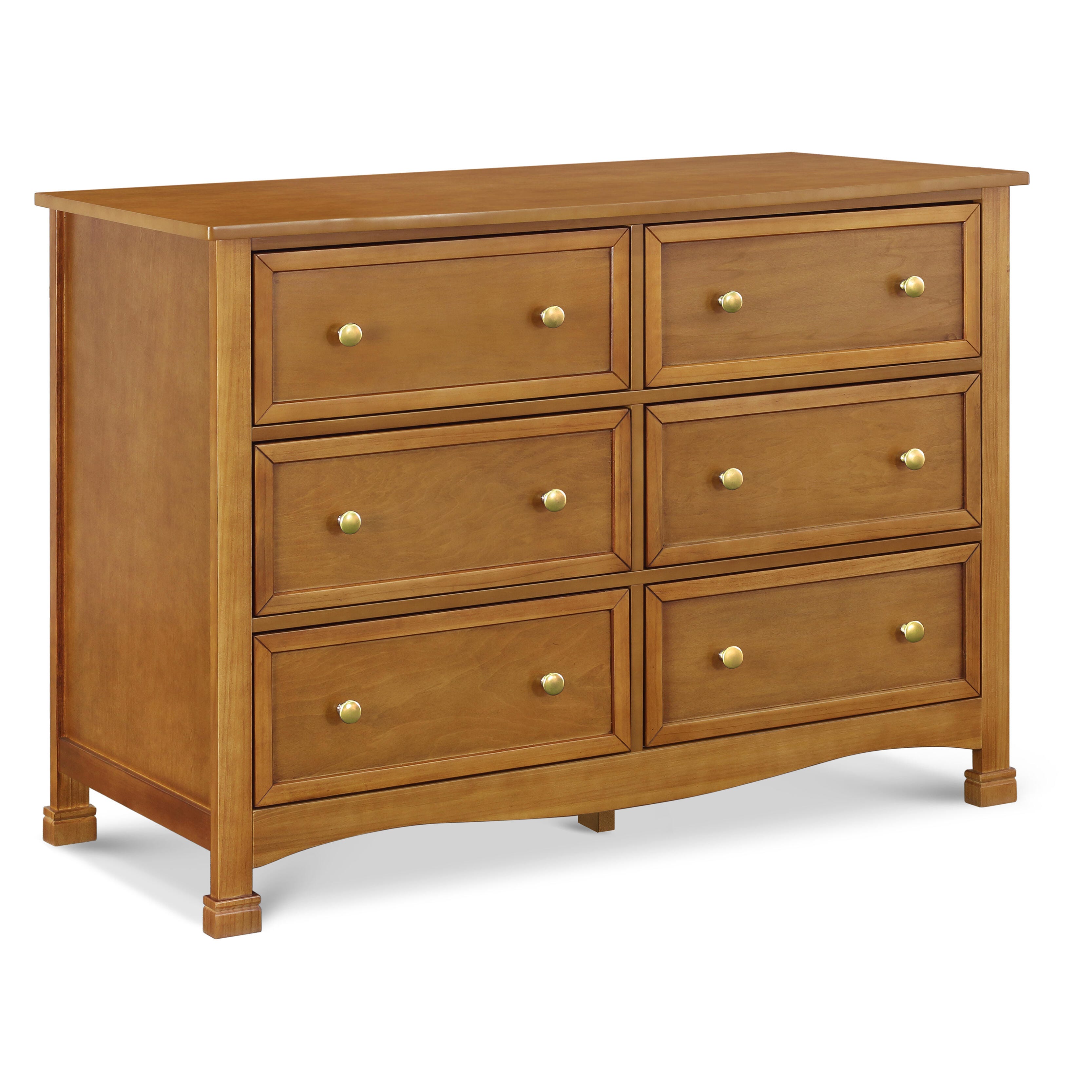 Davinci Kalani 6 Drawer Double Wide Dresser, Brown, rollover